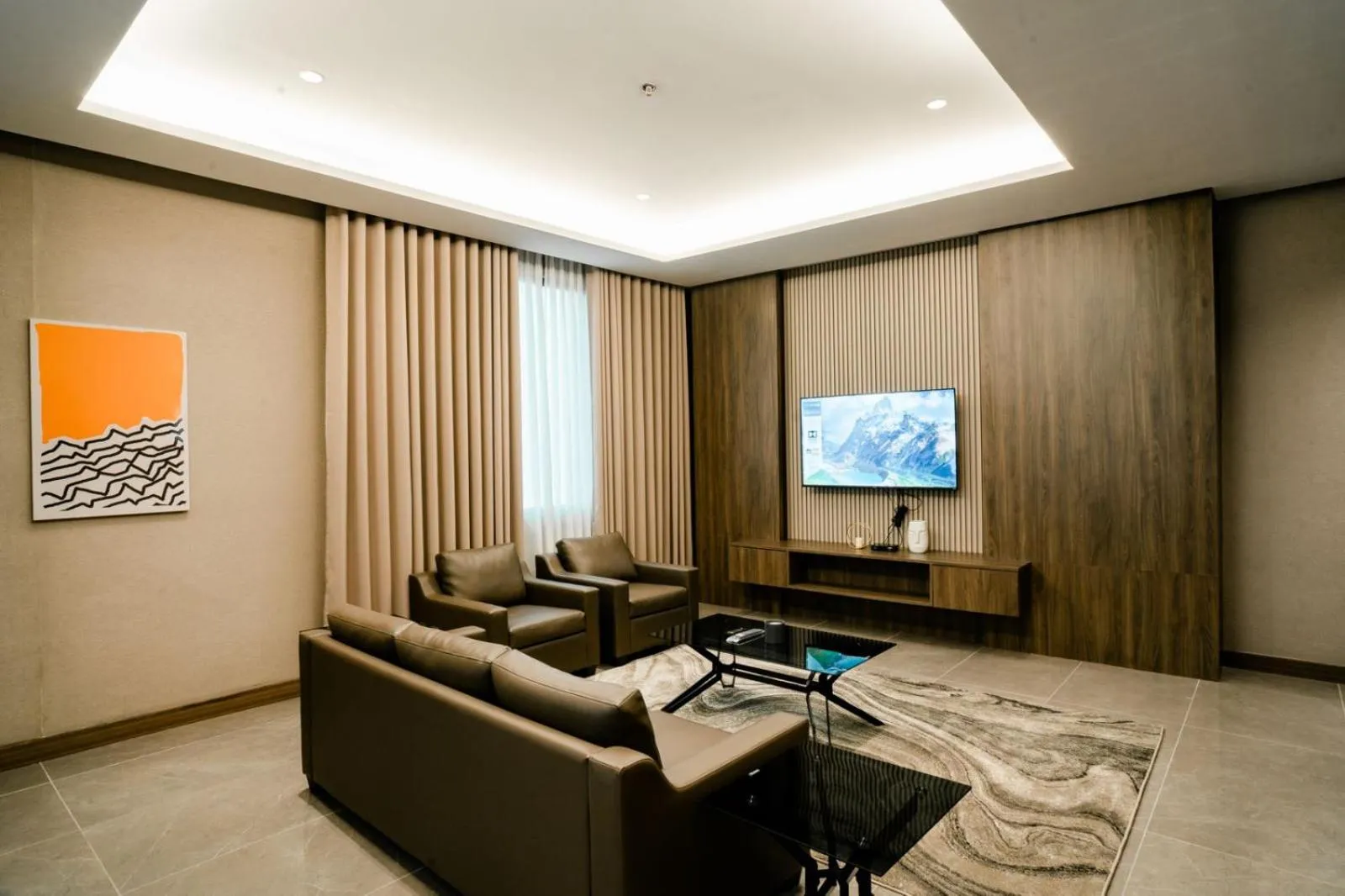 Living room in Hotel A and A Quezon City powered by Cocotel