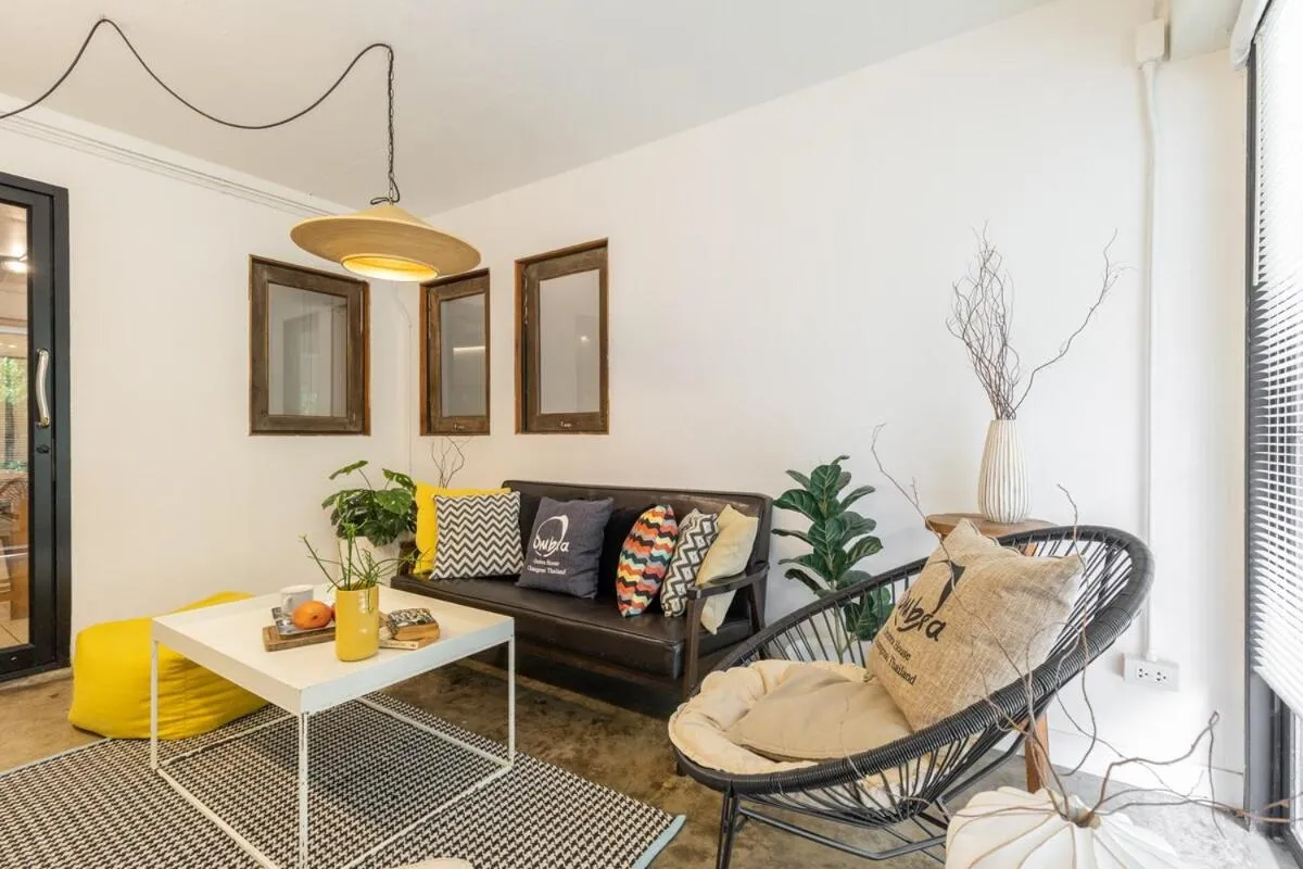 Living room in Near One Nimman 1 Bedroom in TownHouse