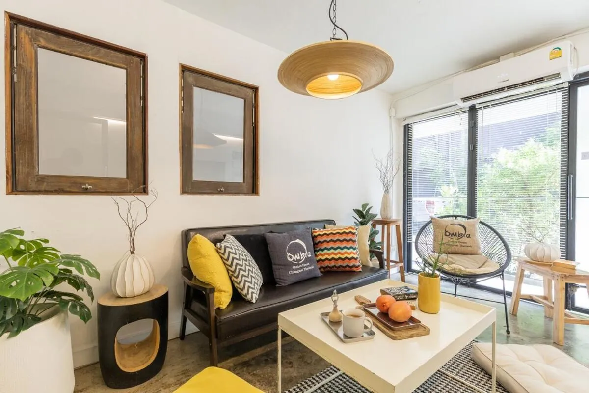 Living room in Near One Nimman 1 Bedroom in TownHouse