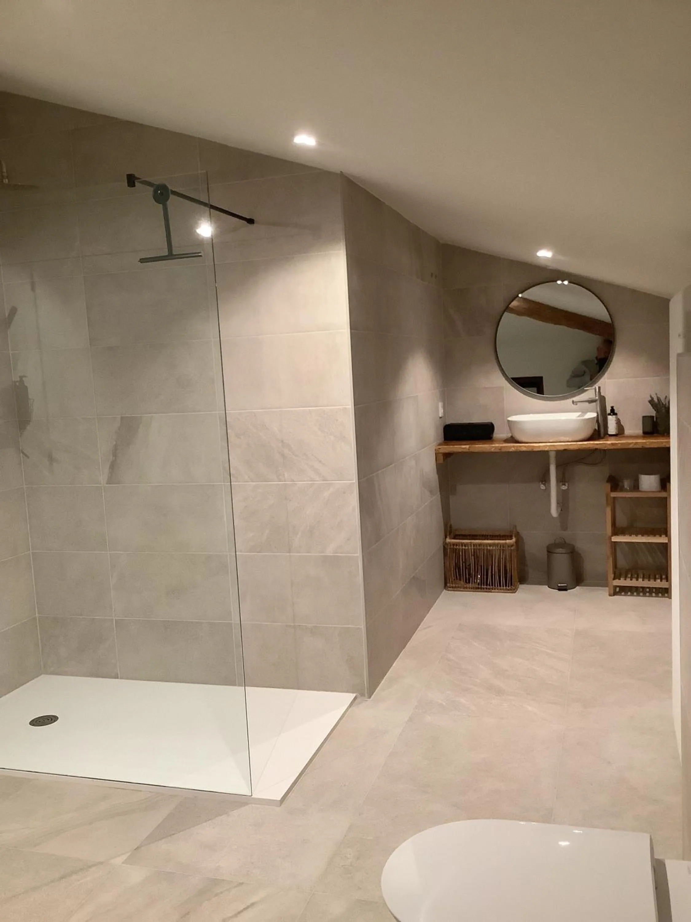 Shower in Hotel Finca La Mixtura, Restaurant Mélange