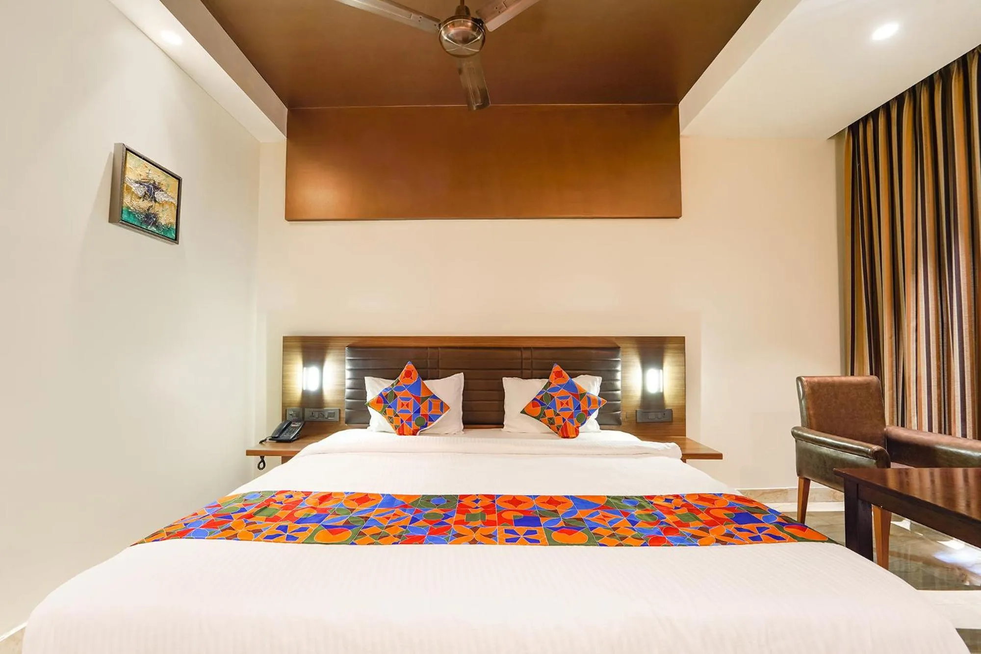 Bed in Oriva Nestlay Rooms Ramnad