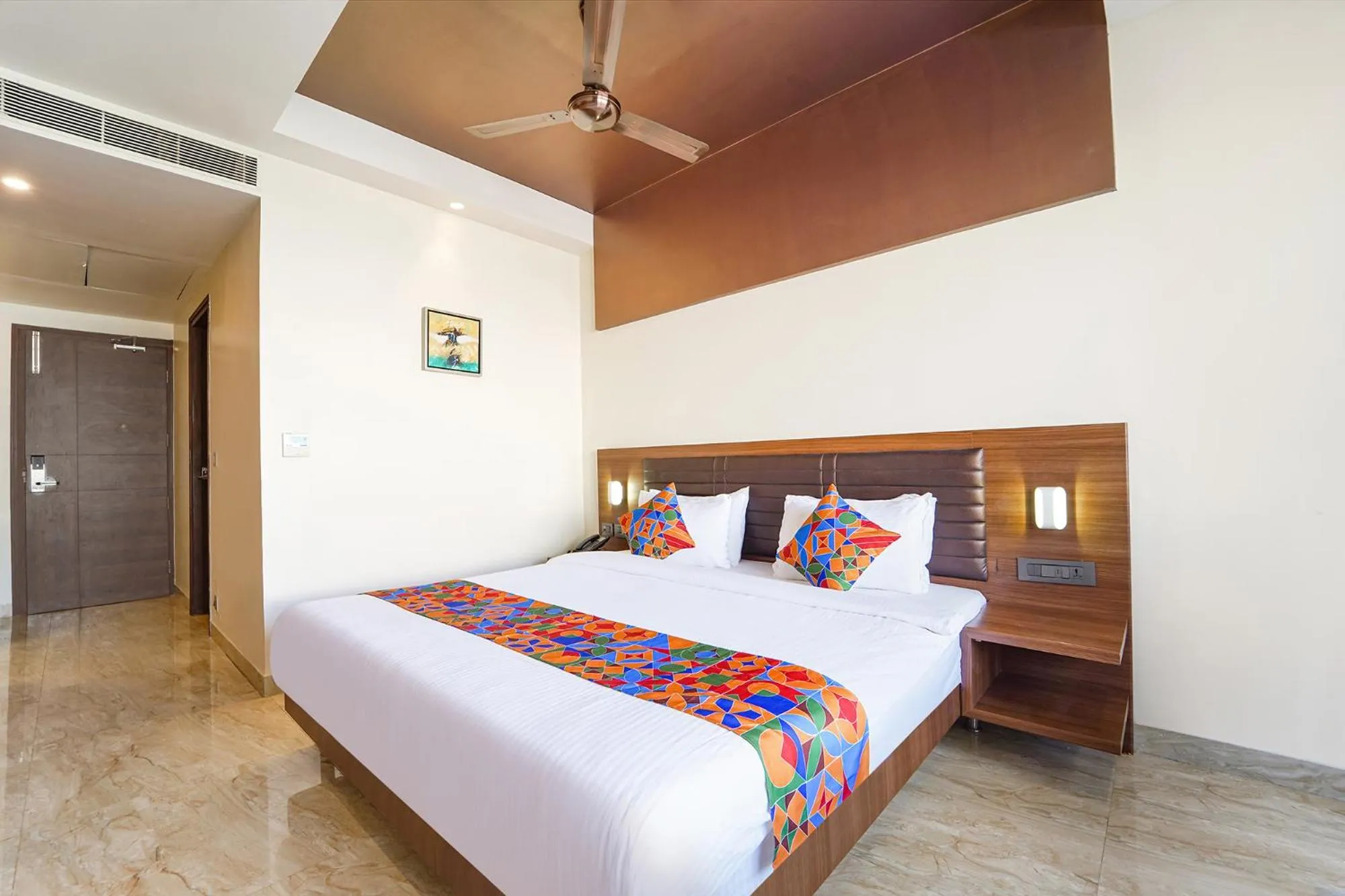 Bed in Oriva Nestlay Rooms Ramnad