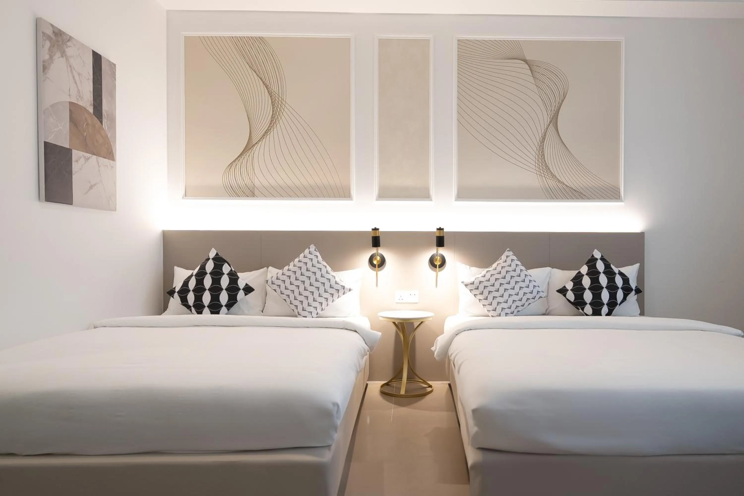 Bed in Mossaz Leisure Suites Kuala Lumpur