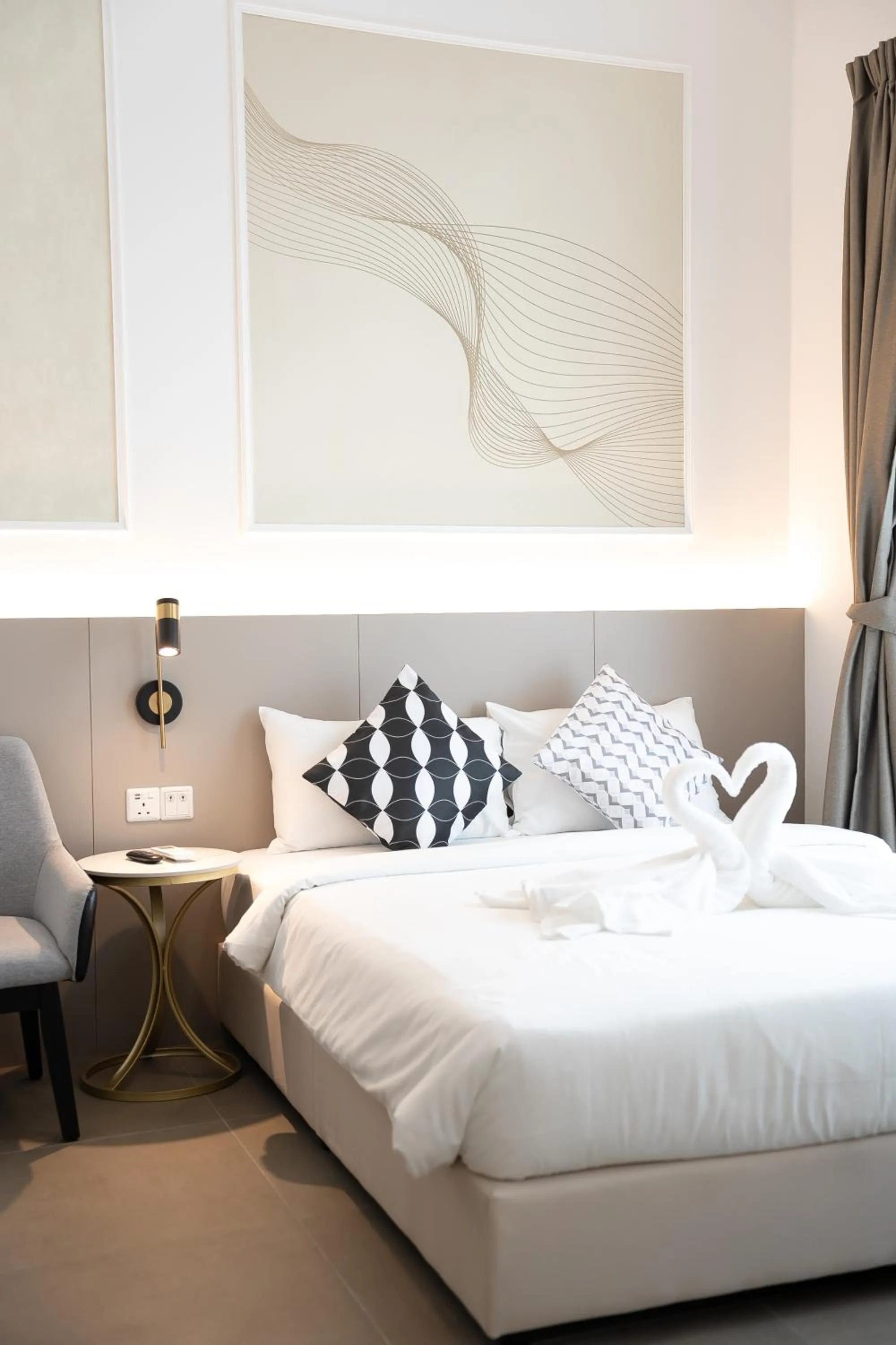 Bed in Mossaz Leisure Suites Kuala Lumpur