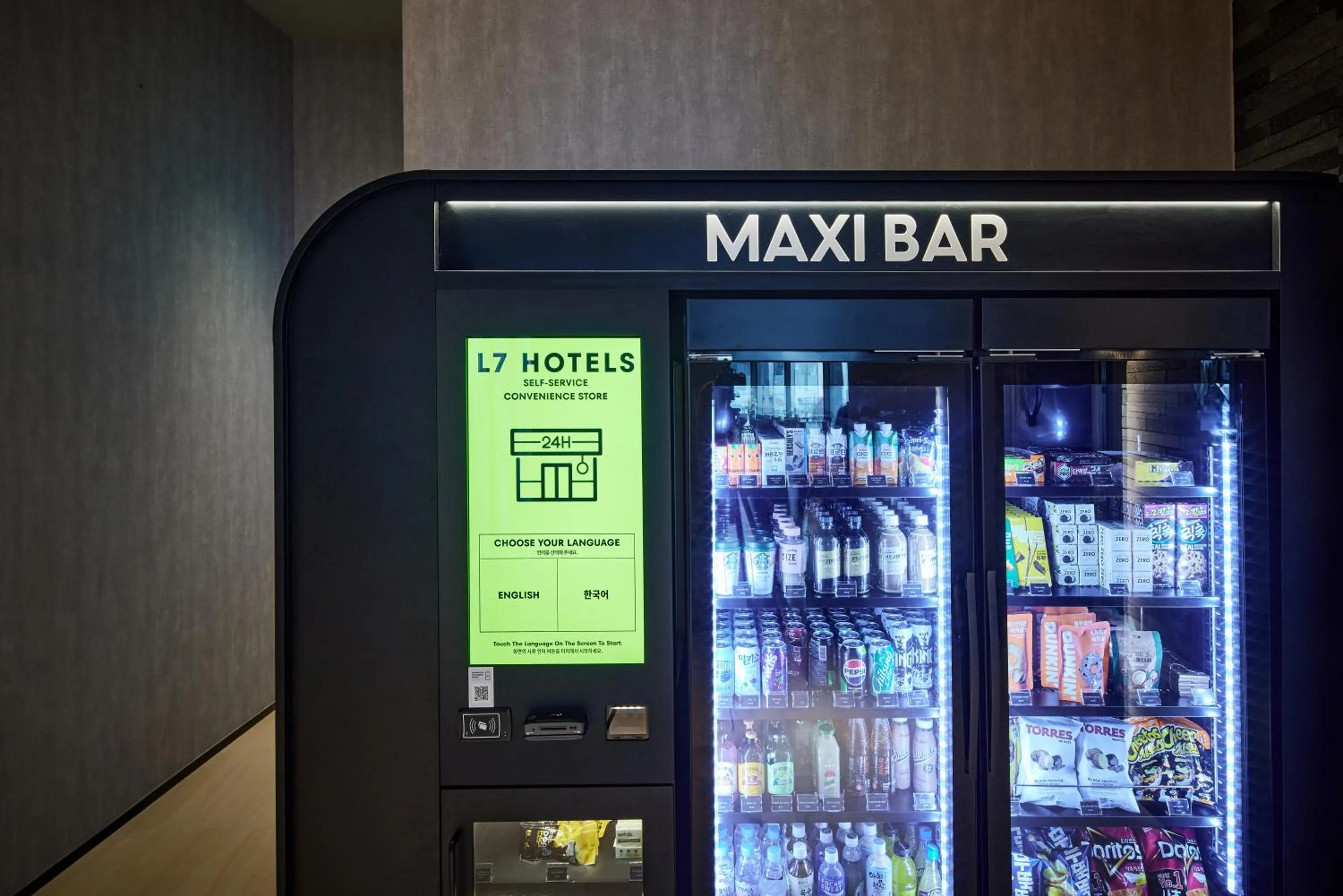vending machine in L7 HAEUNDAE by LOTTE HOTELS