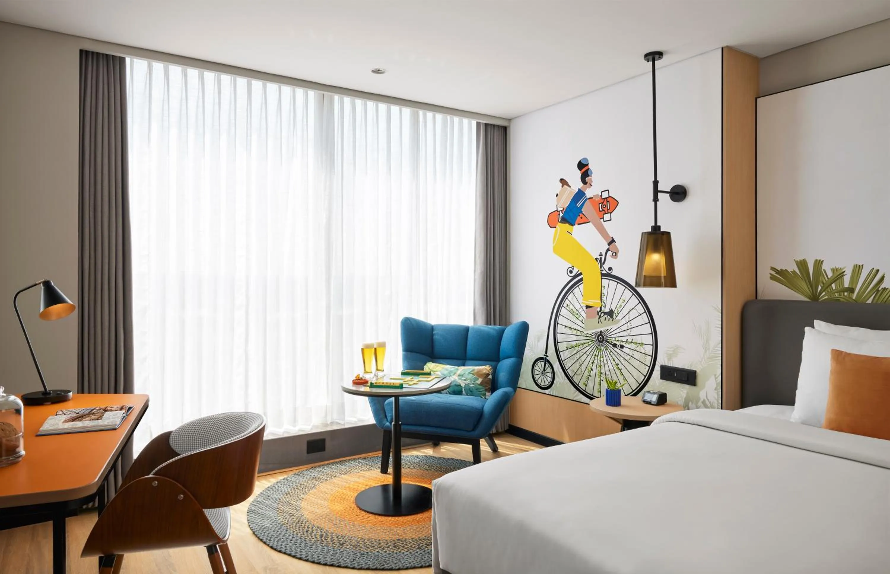 Decorative detail, Bed in Hyatt Centric Hebbal Bengaluru