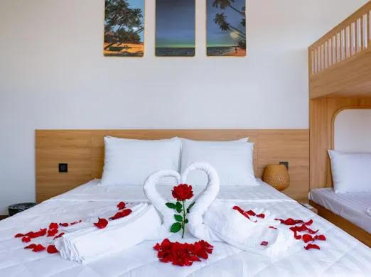 Bed in OSAKA BOUTIQUE PHAN THIET HOTEL