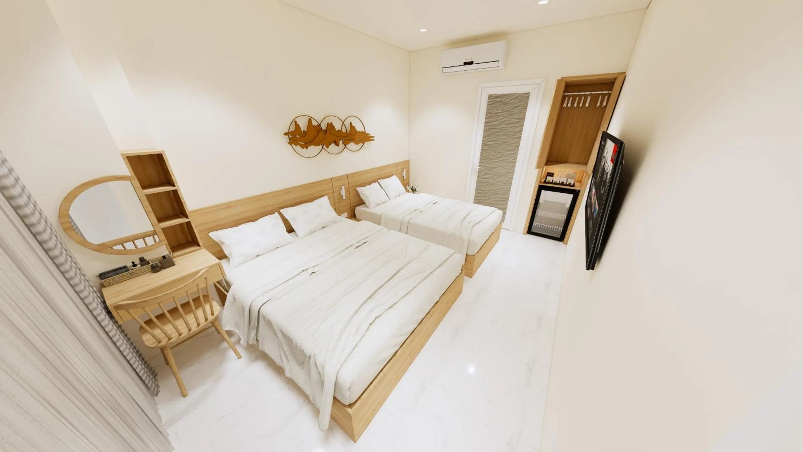 Bed in OSAKA BOUTIQUE PHAN THIET HOTEL
