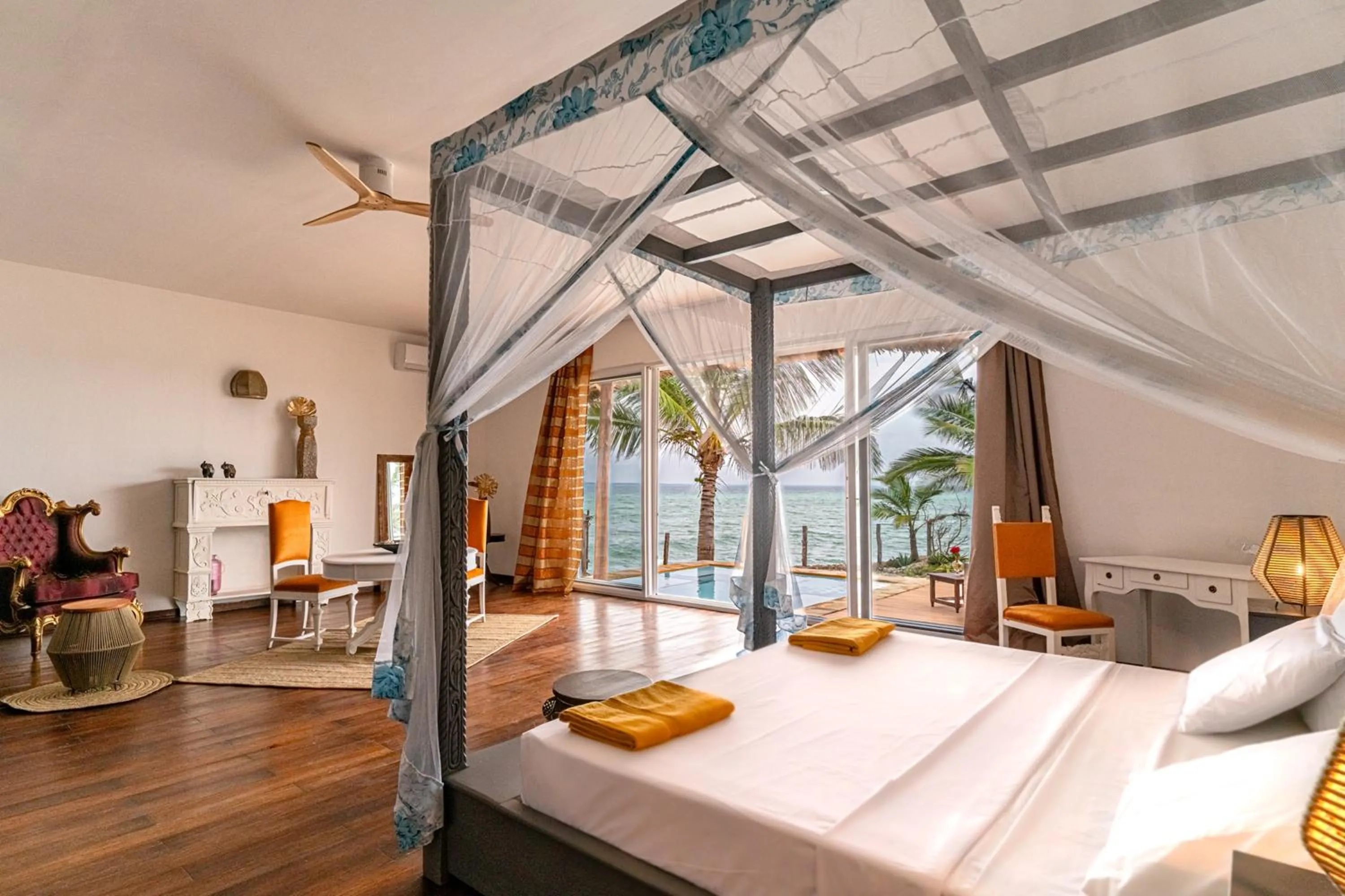 Photo of the whole room, Bed in Maharaja Boutique Hotel Zanzibar