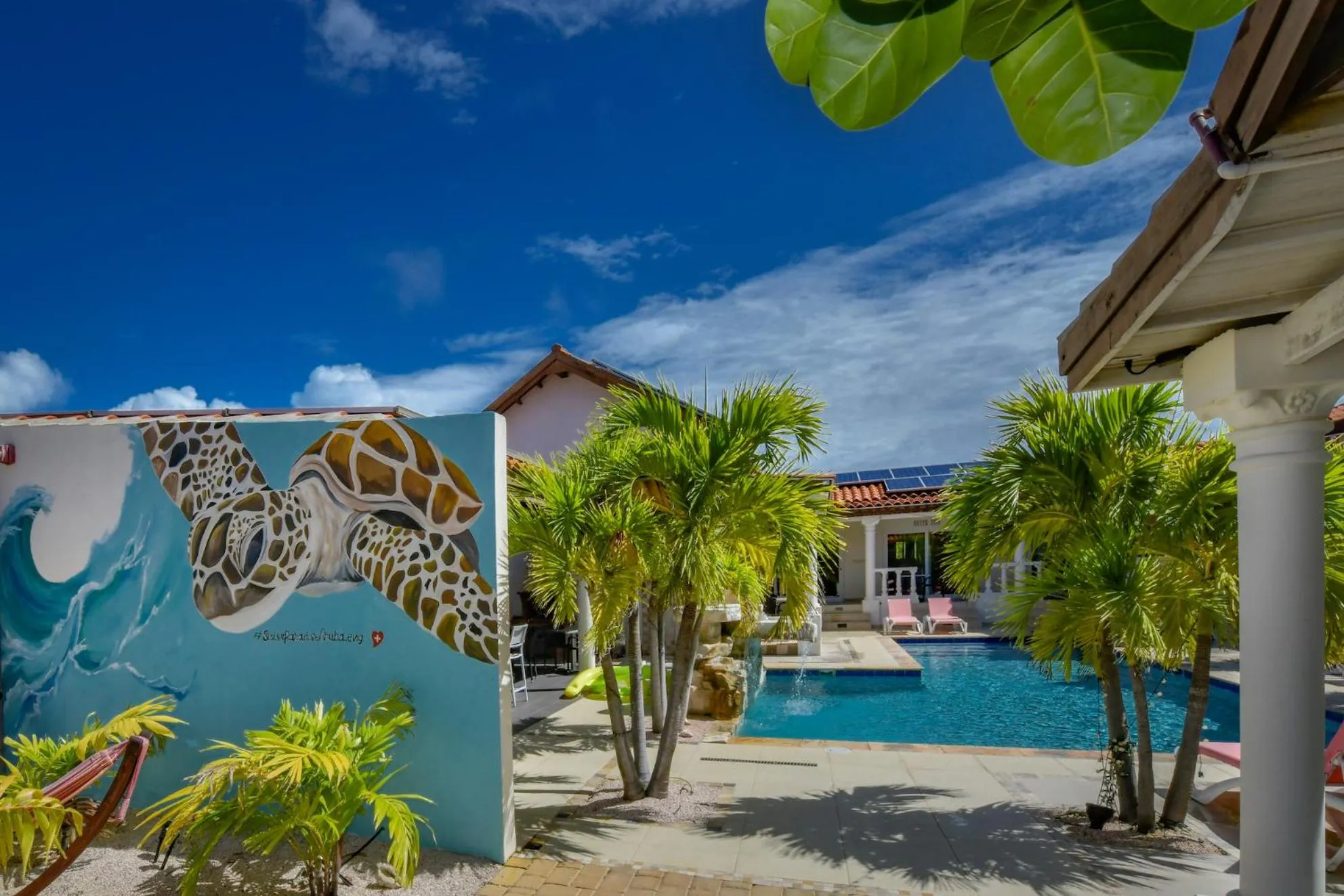 Facade/entrance in Boutique Hotel Swiss Paradise Aruba Villas and Suites