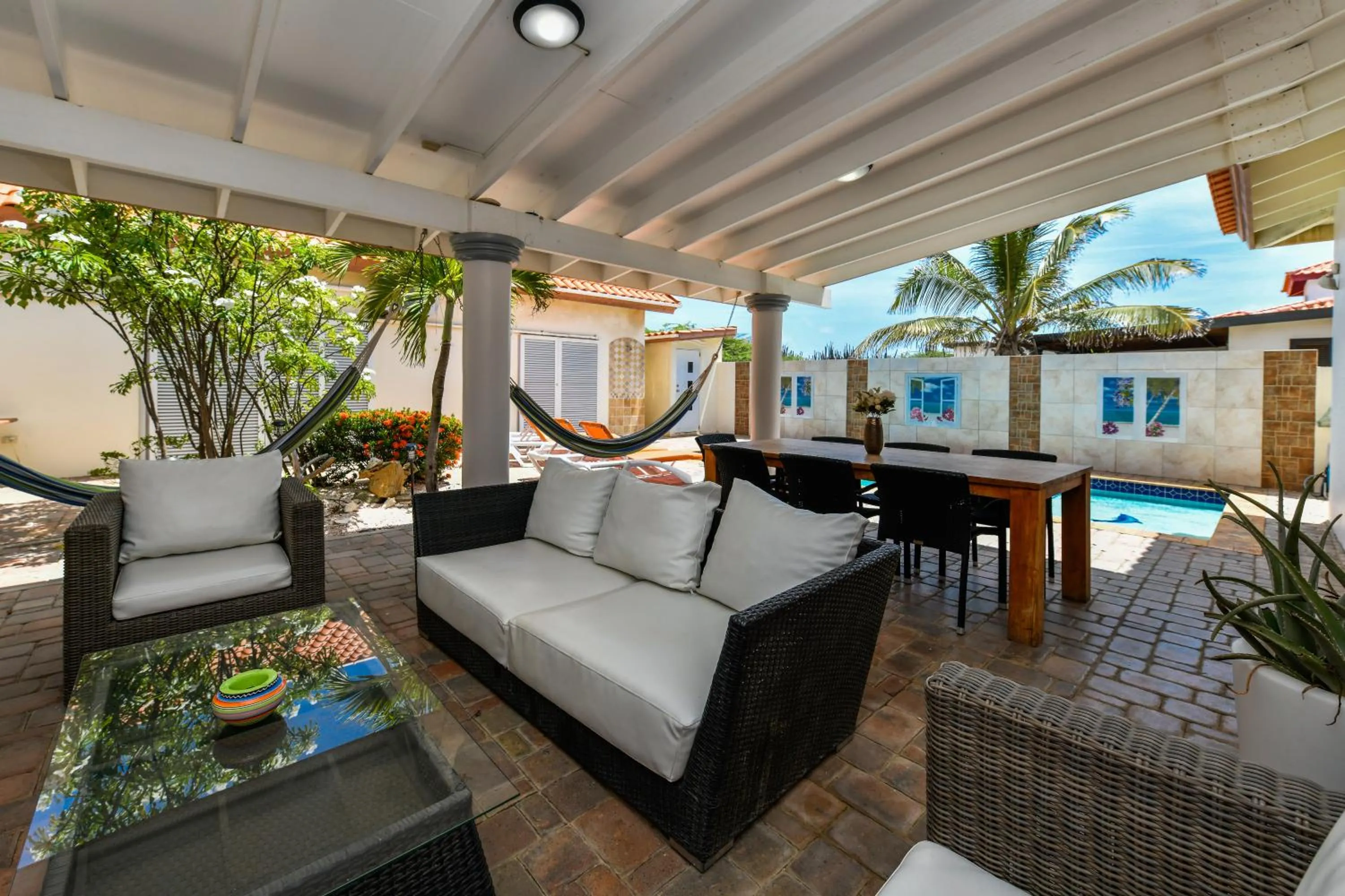 Balcony/Terrace in Boutique Hotel Swiss Paradise Aruba Villas and Suites