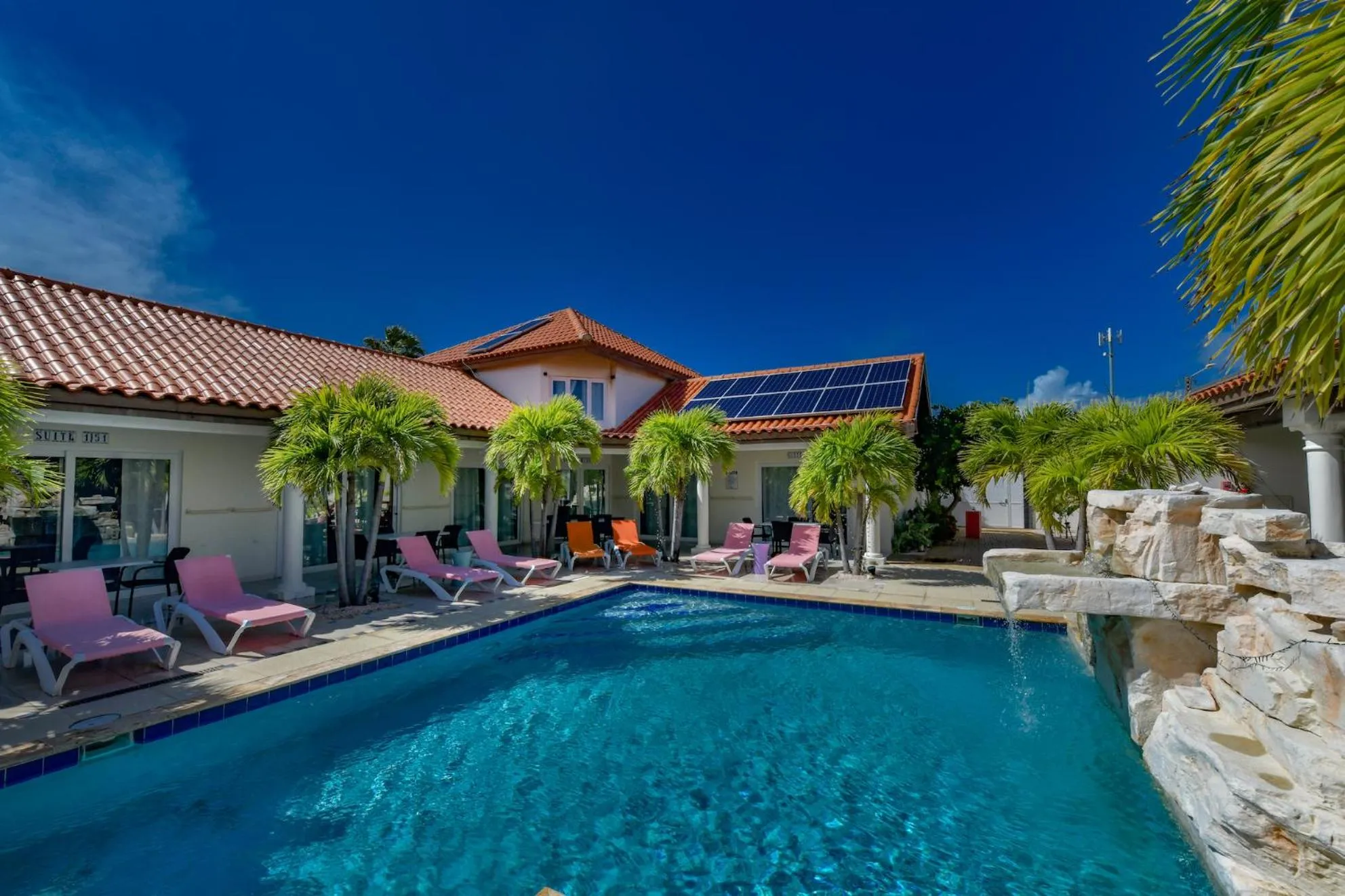 Patio in Boutique Hotel Swiss Paradise Aruba Villas and Suites