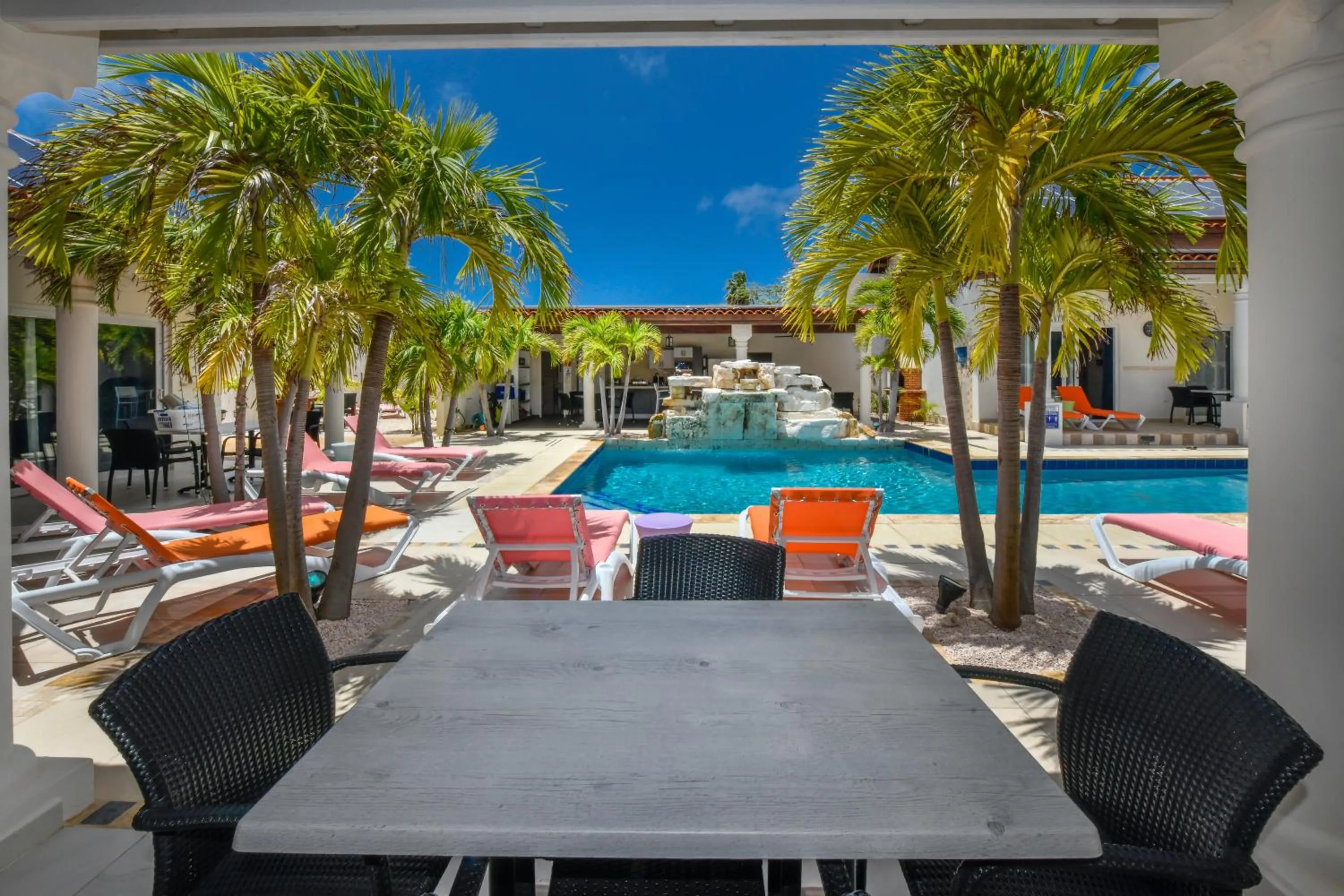 Patio in Boutique Hotel Swiss Paradise Aruba Villas and Suites