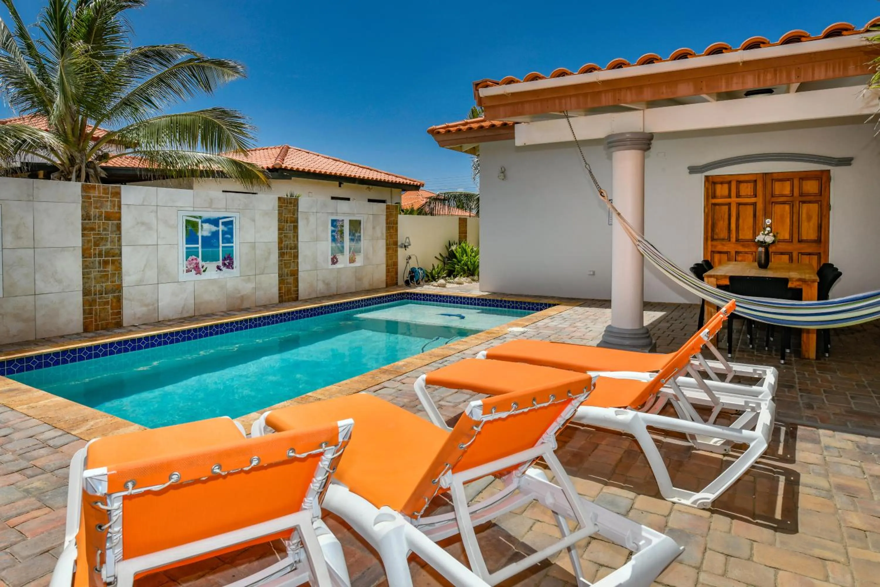 Patio in Boutique Hotel Swiss Paradise Aruba Villas and Suites