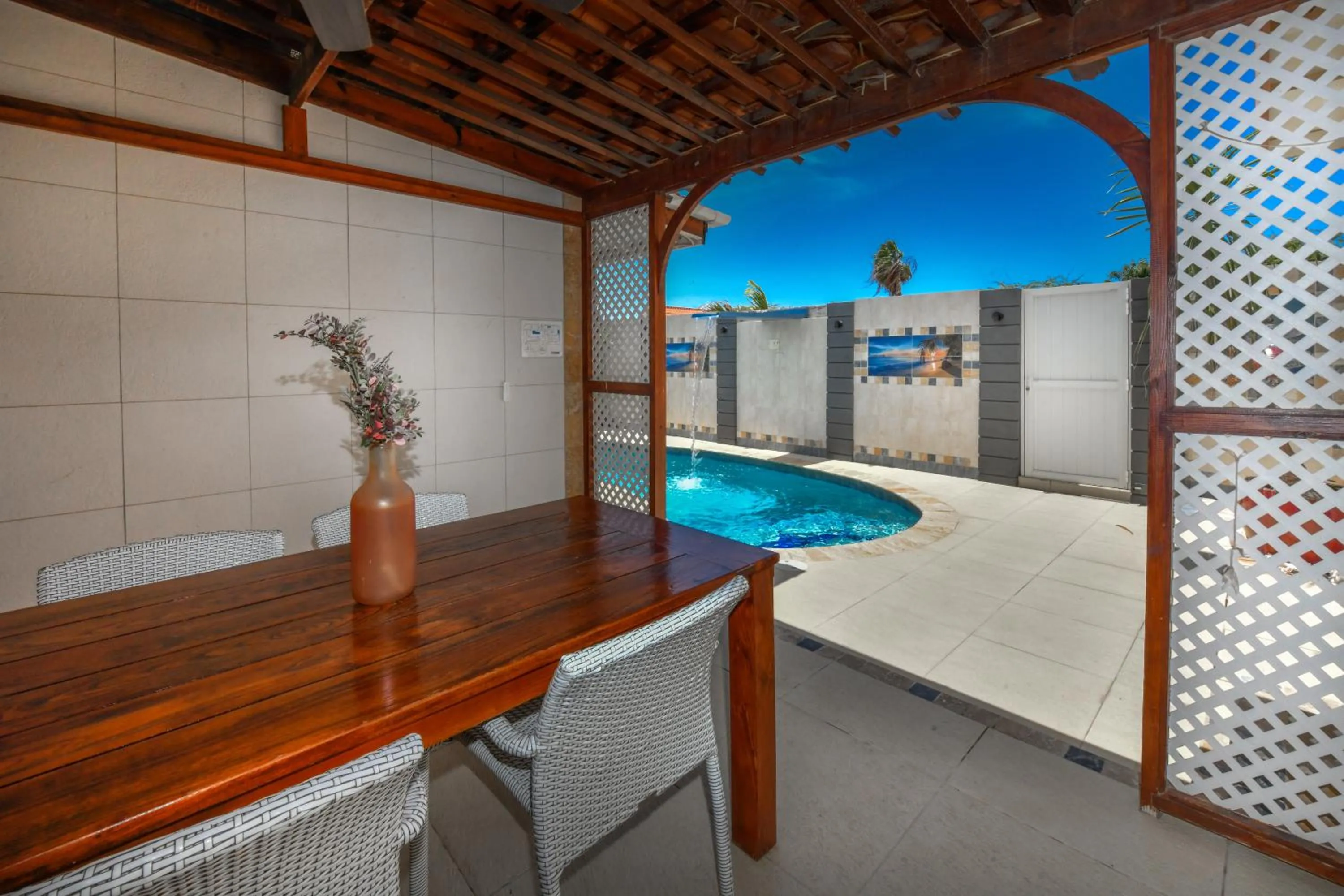 Patio in Boutique Hotel Swiss Paradise Aruba Villas and Suites