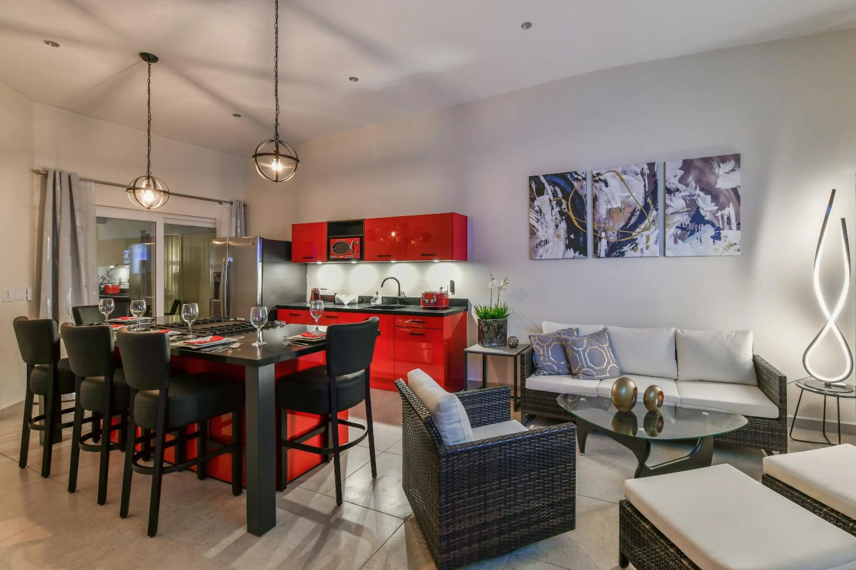 Living room in Boutique Hotel Swiss Paradise Aruba Villas and Suites