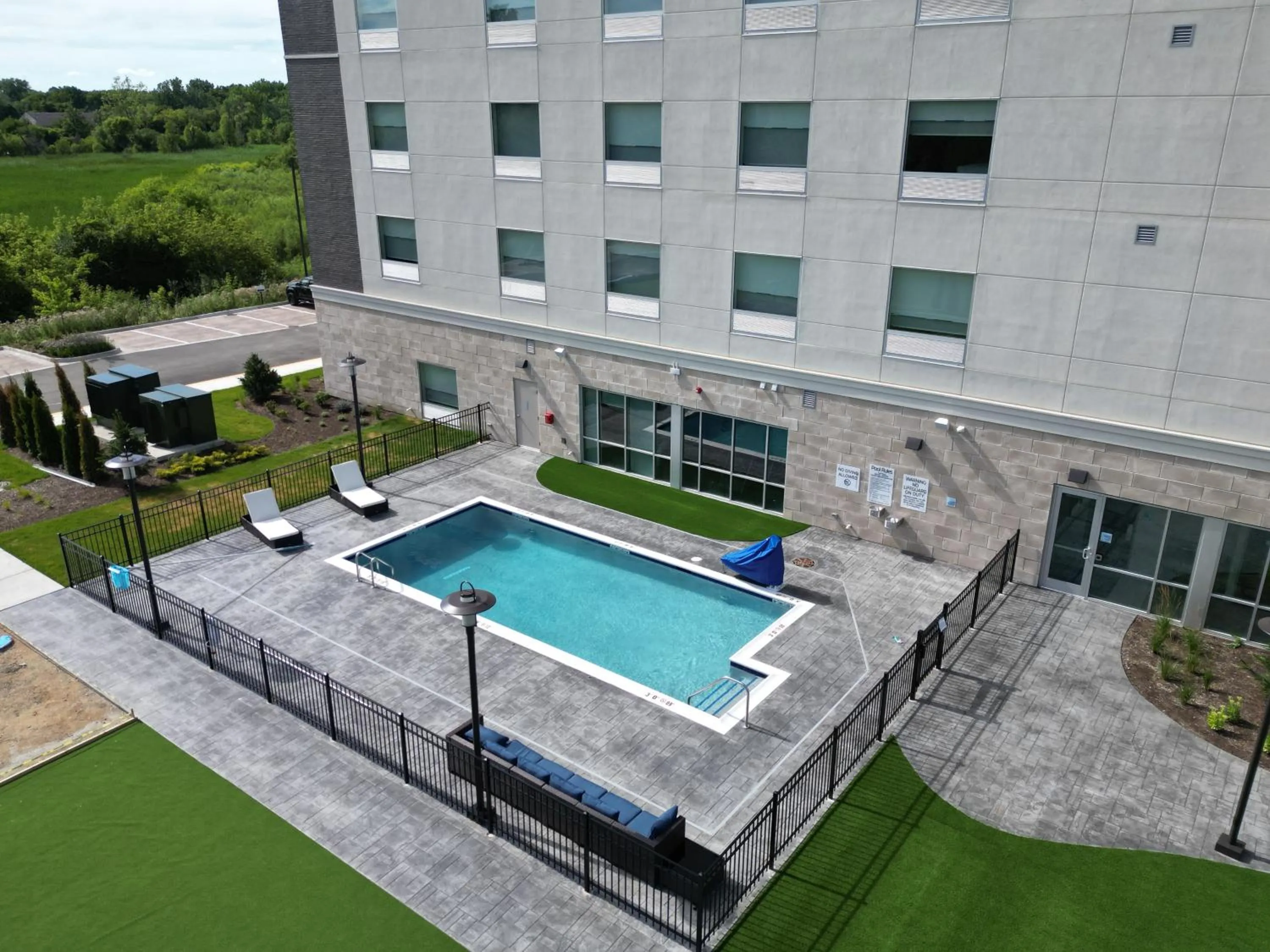 Pool view in Holiday Inn Express & Suites Chicago Schaumburg by IHG