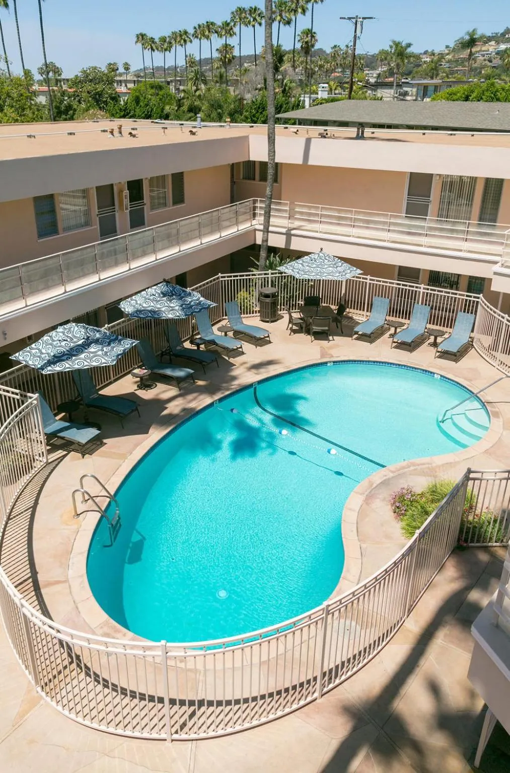 Bird's eye view in La Jolla Riviera Inn