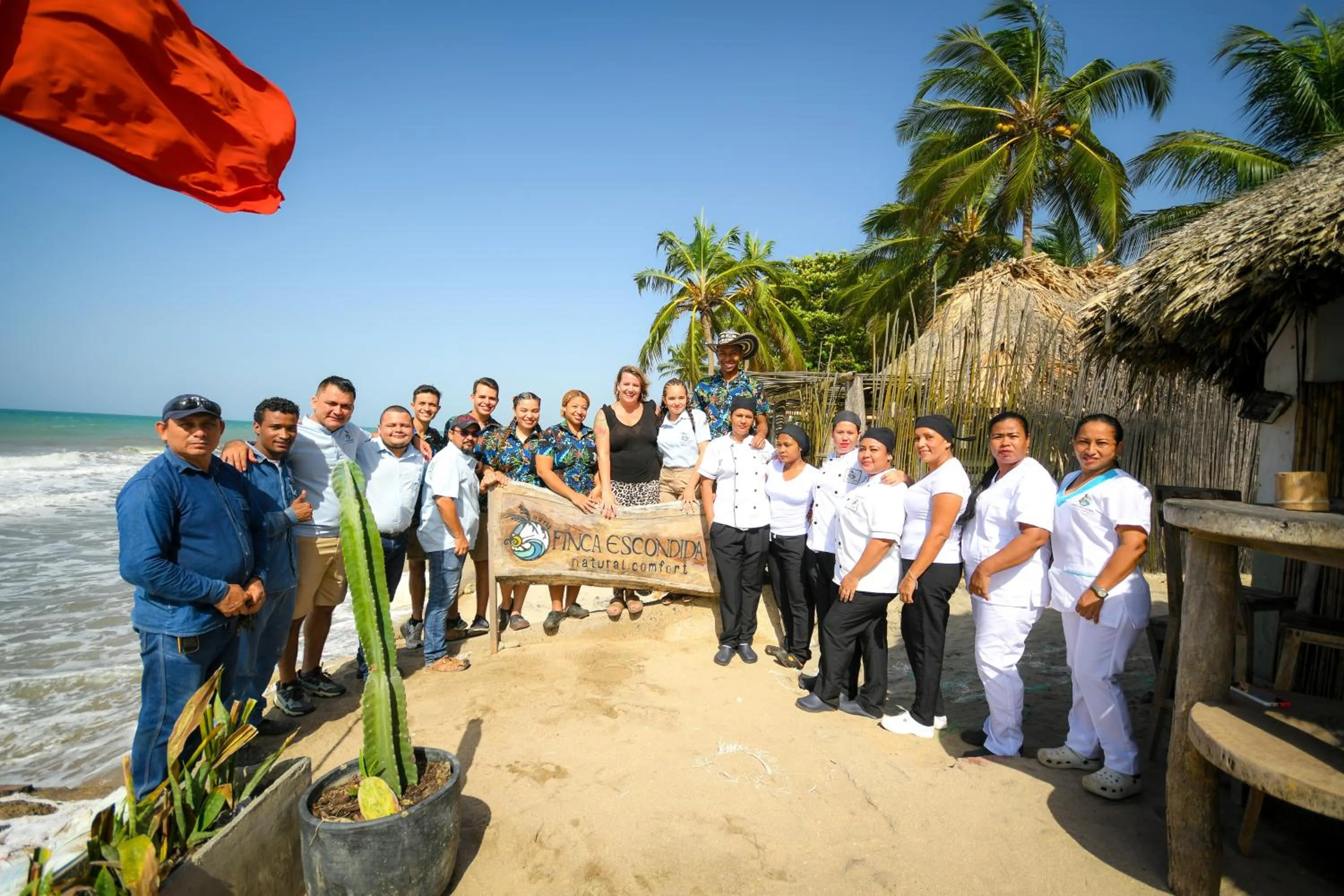 group of guests in Finca Escondida