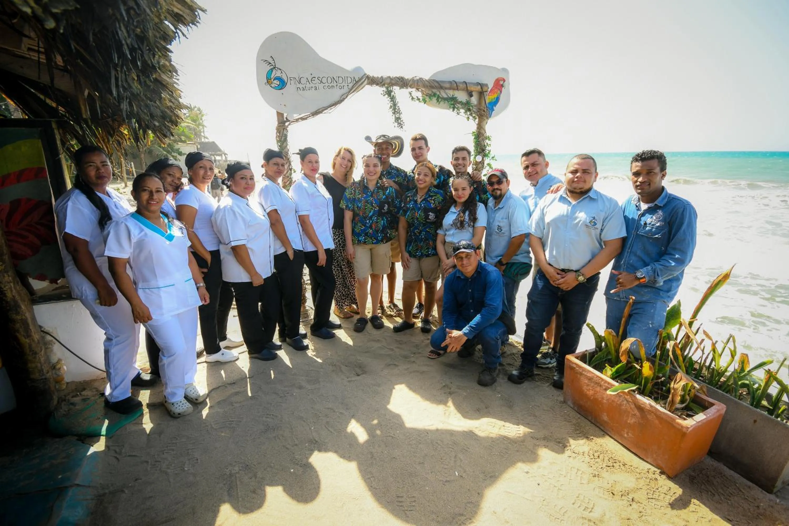 group of guests in Finca Escondida