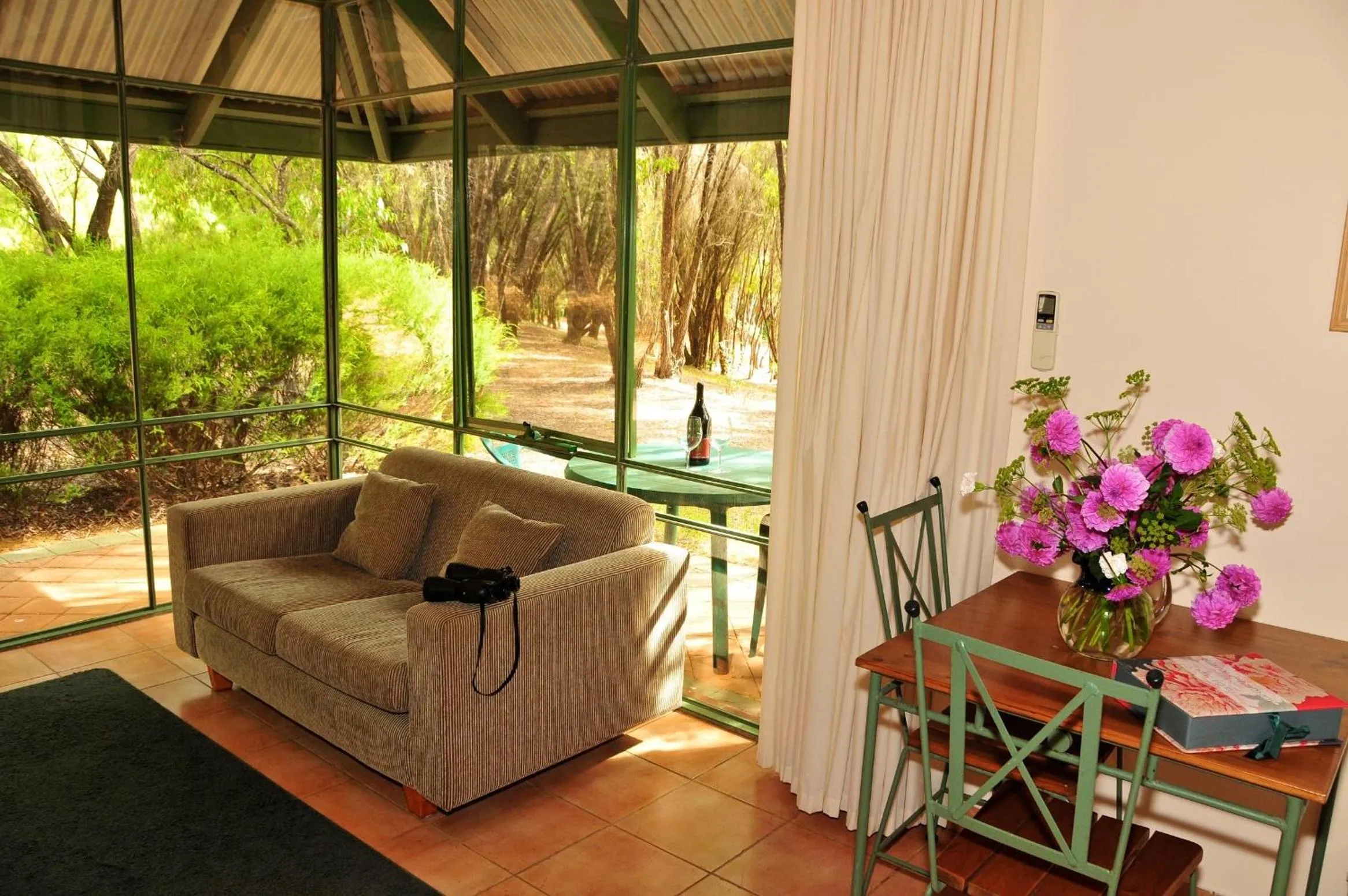 Seating area in Waterfall Cottages