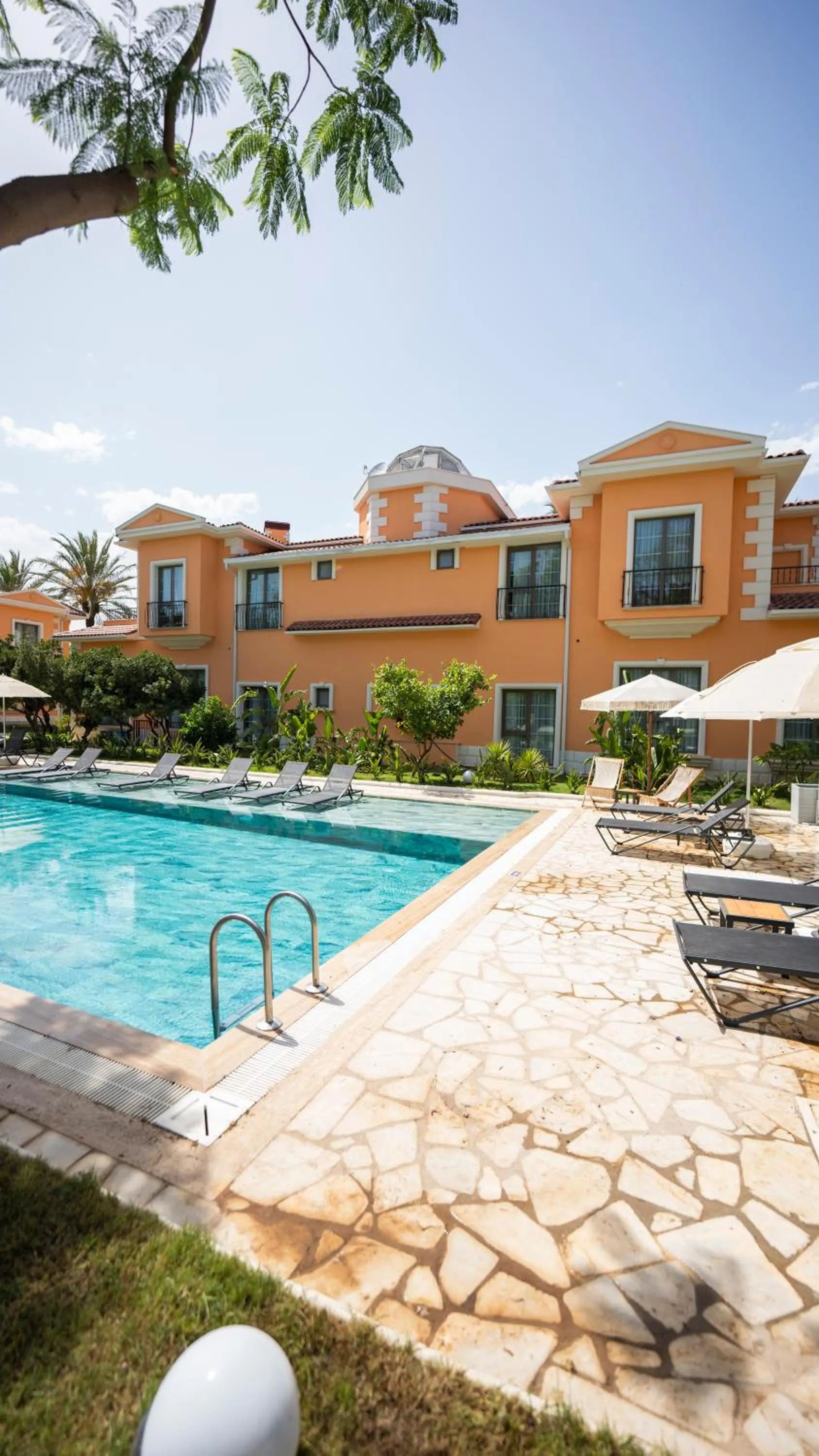 Pool view in Ema Houses