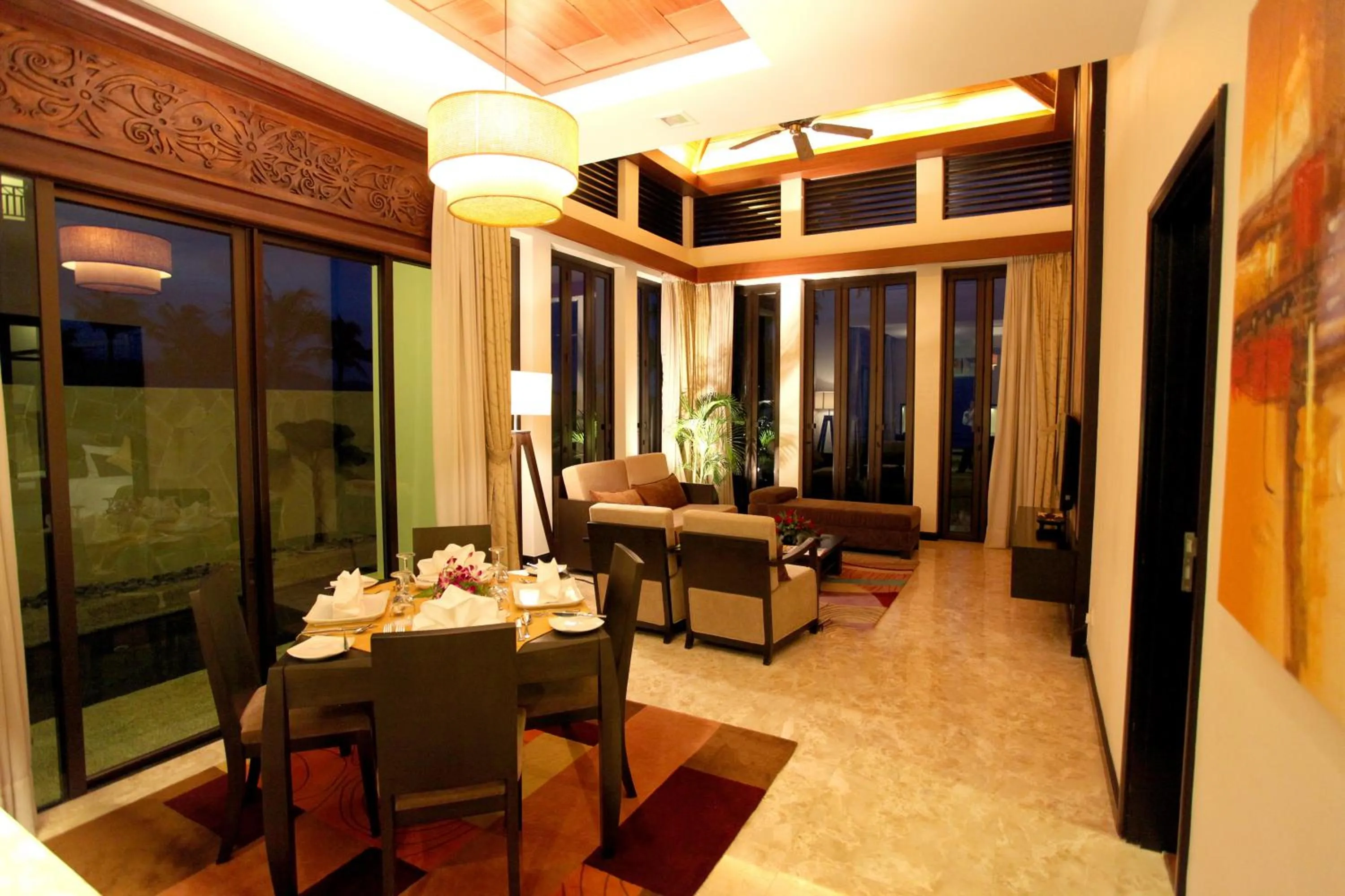 Living room in Borneo Beach Villa & Suite