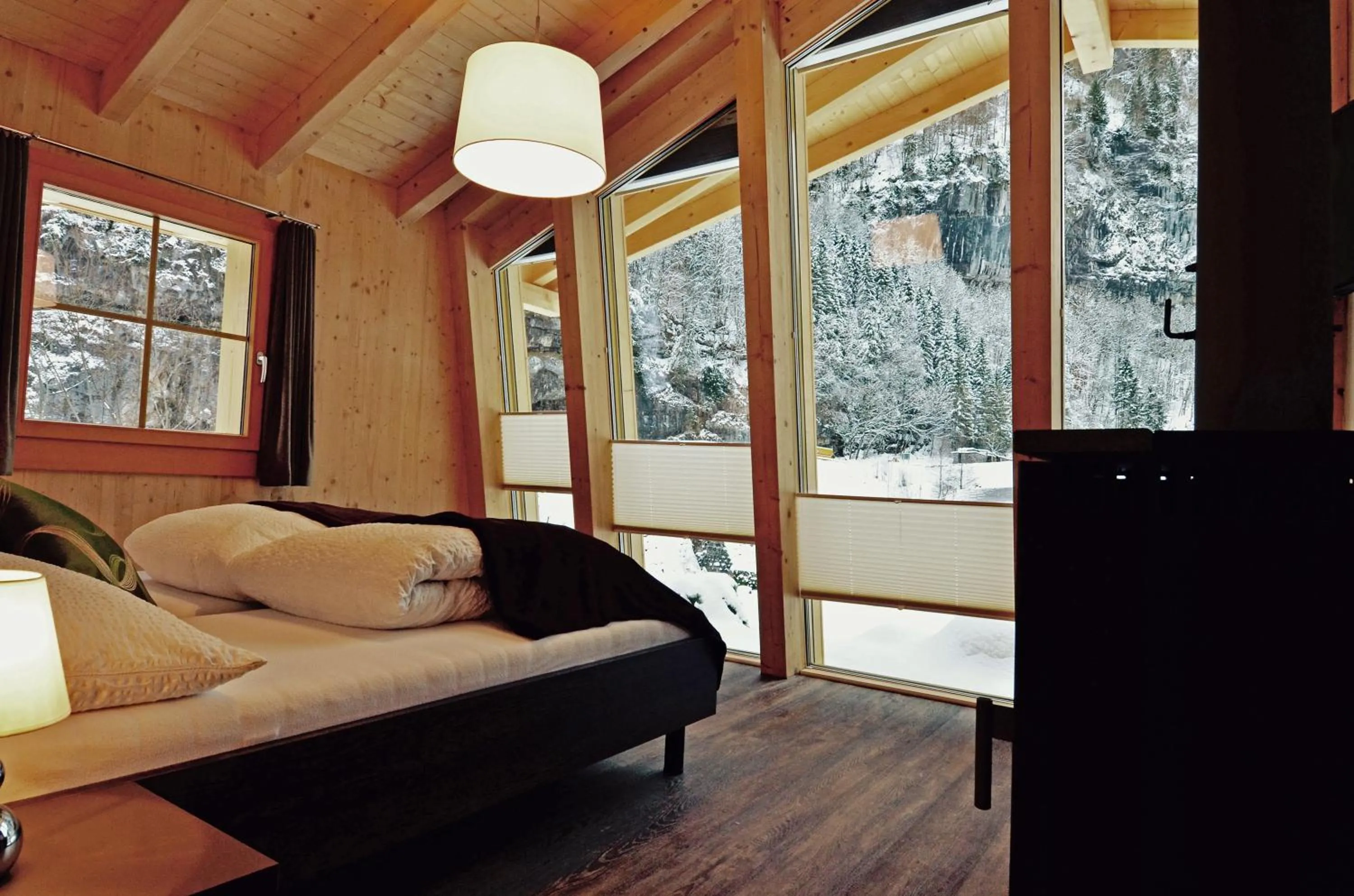 Bed in Hüttenhotel Husky Lodge