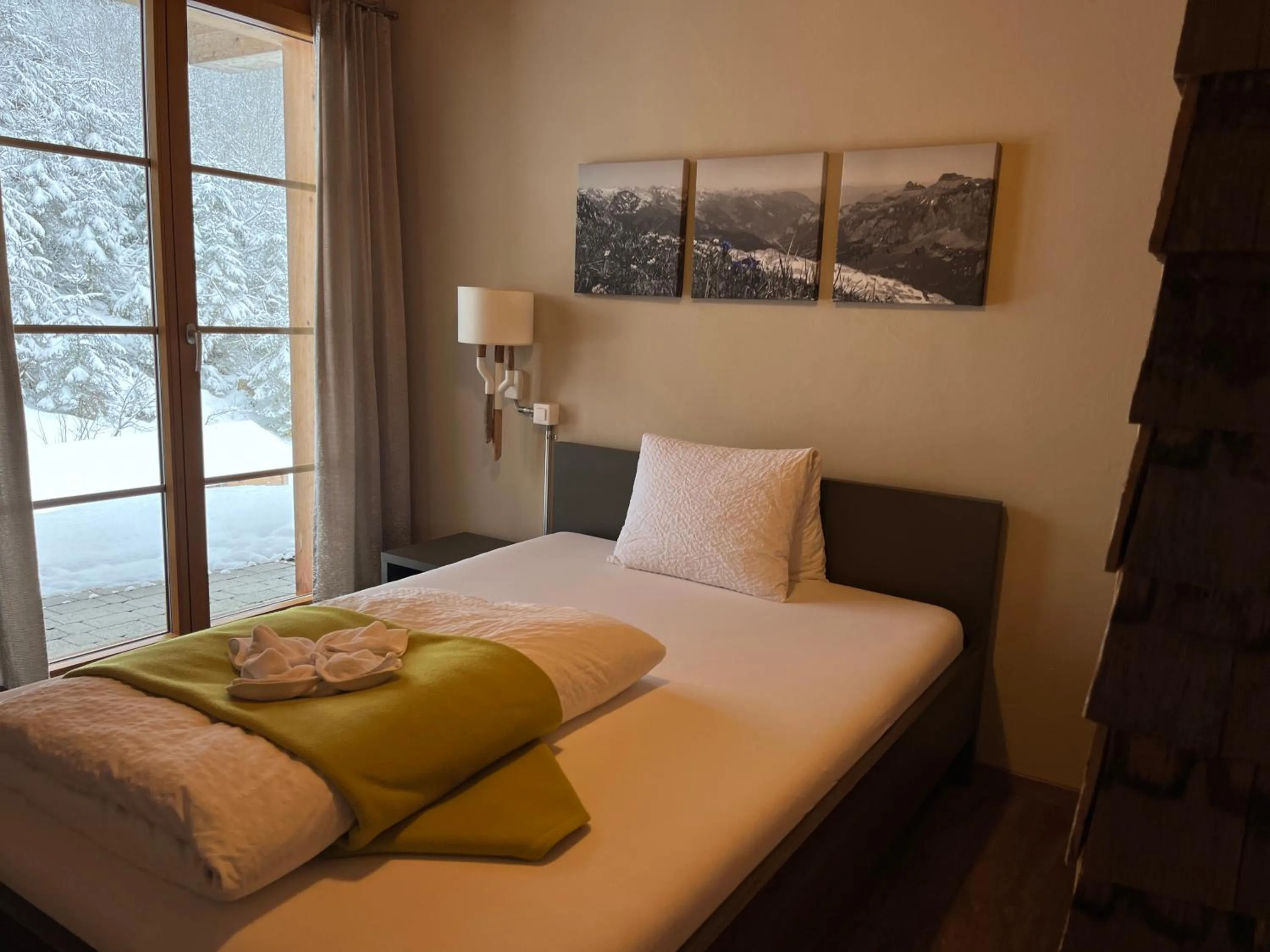 Bed in Hüttenhotel Husky Lodge