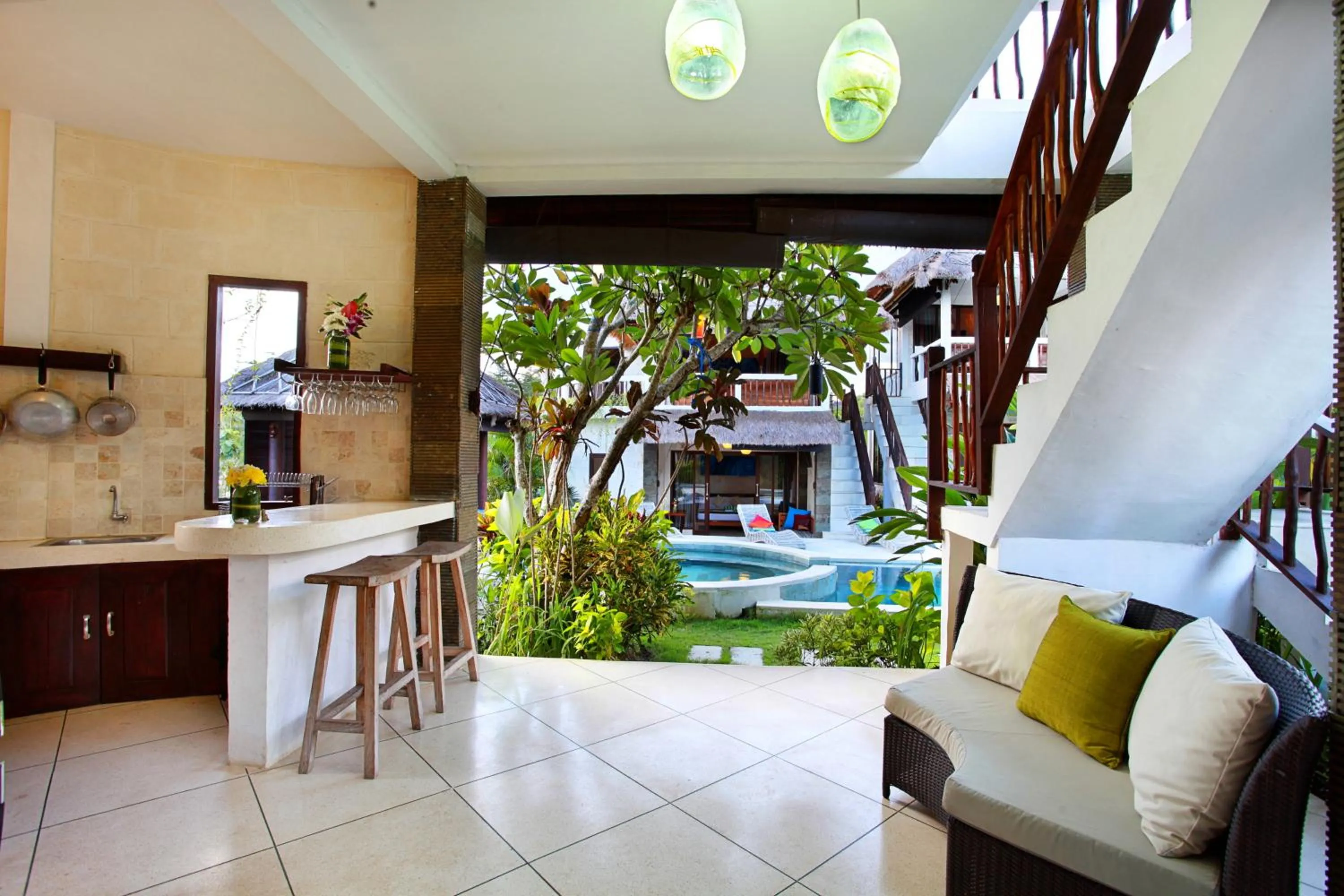 Kitchen or kitchenette in Hill Dance Bali American Hotel