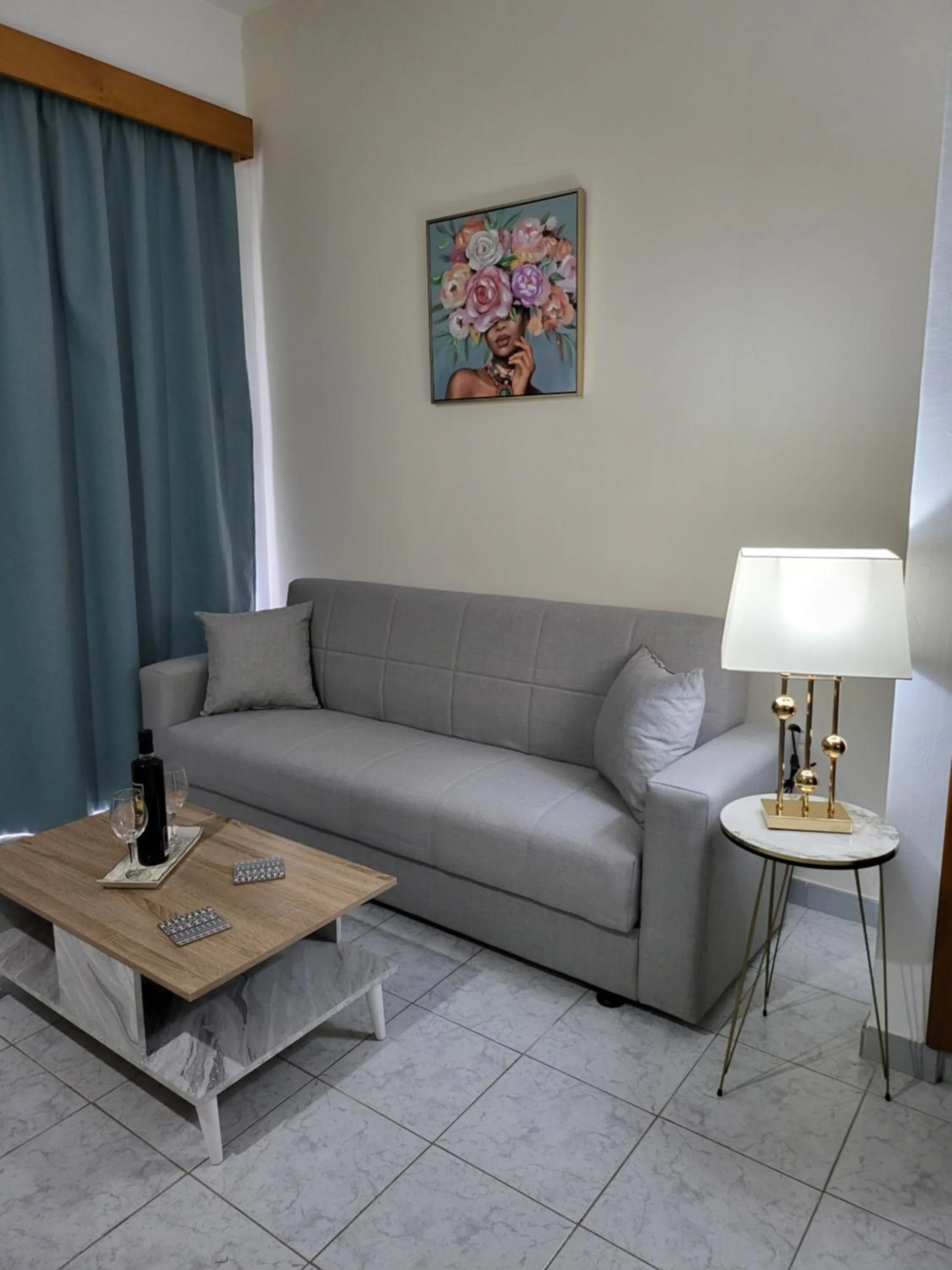 Living room in Pyrgos Hotel Apartments