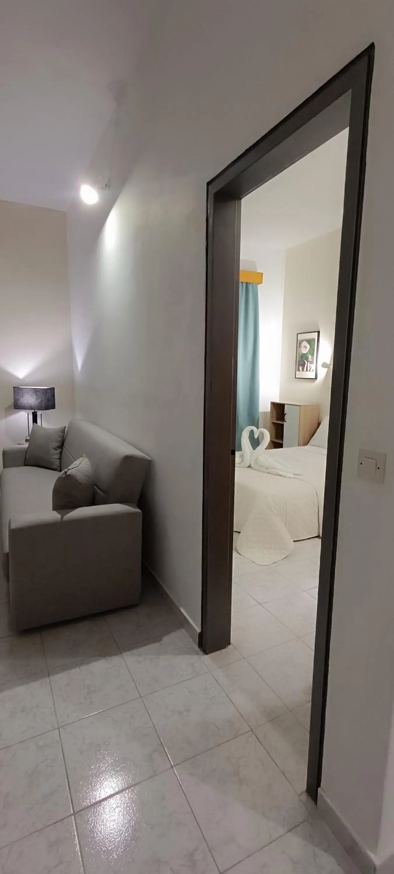 Living room, Bed in Pyrgos Hotel Apartments