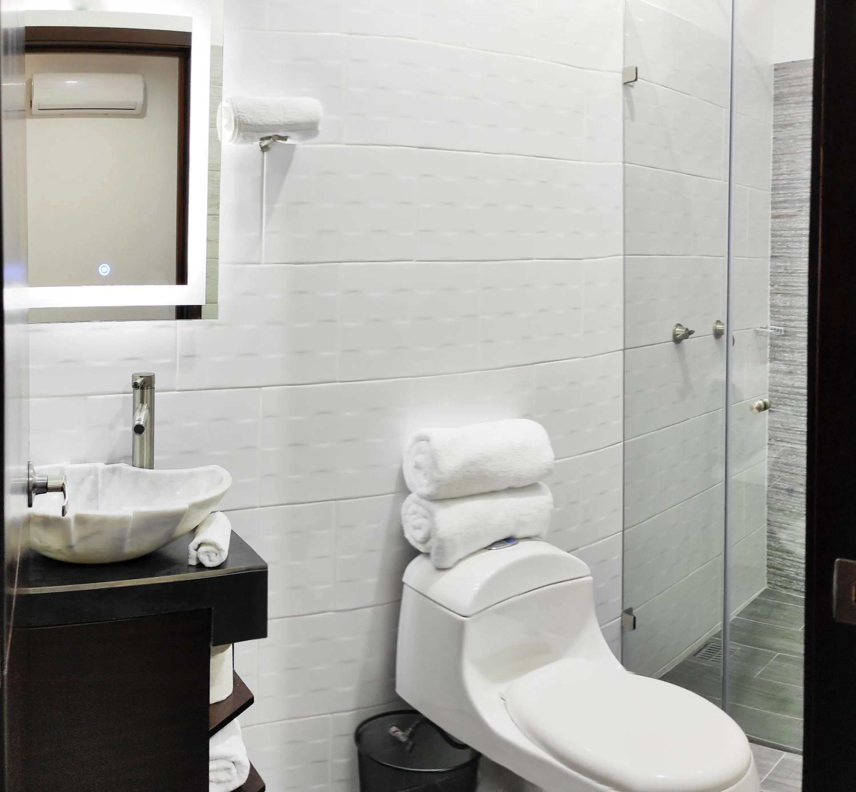 Toilet in Nueve Agaves Hotel