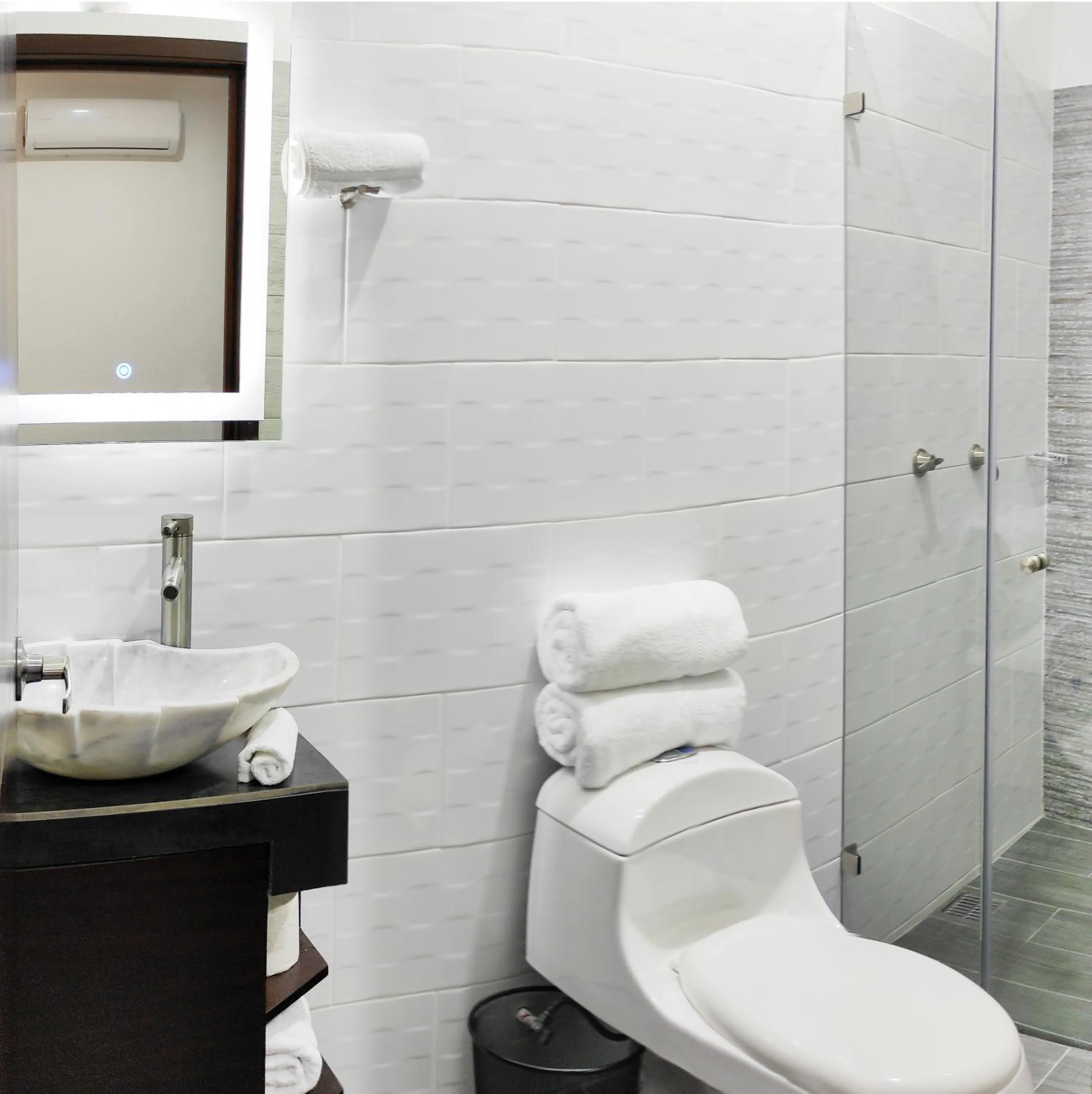 Toilet in Nueve Agaves Hotel