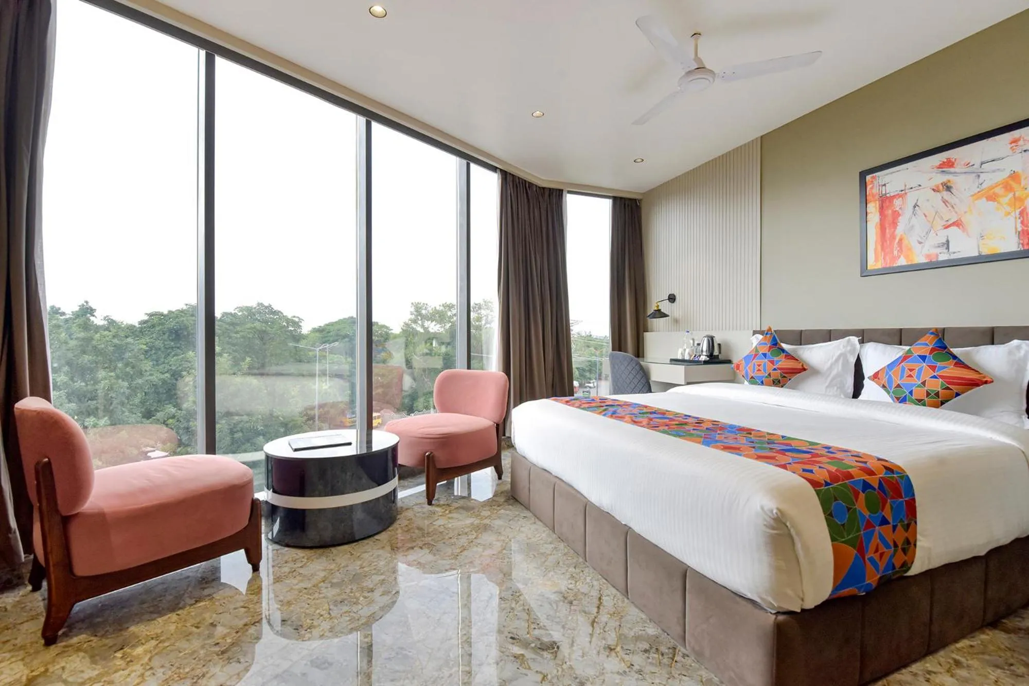 Bed in FabHotel Prime The Grey Circle