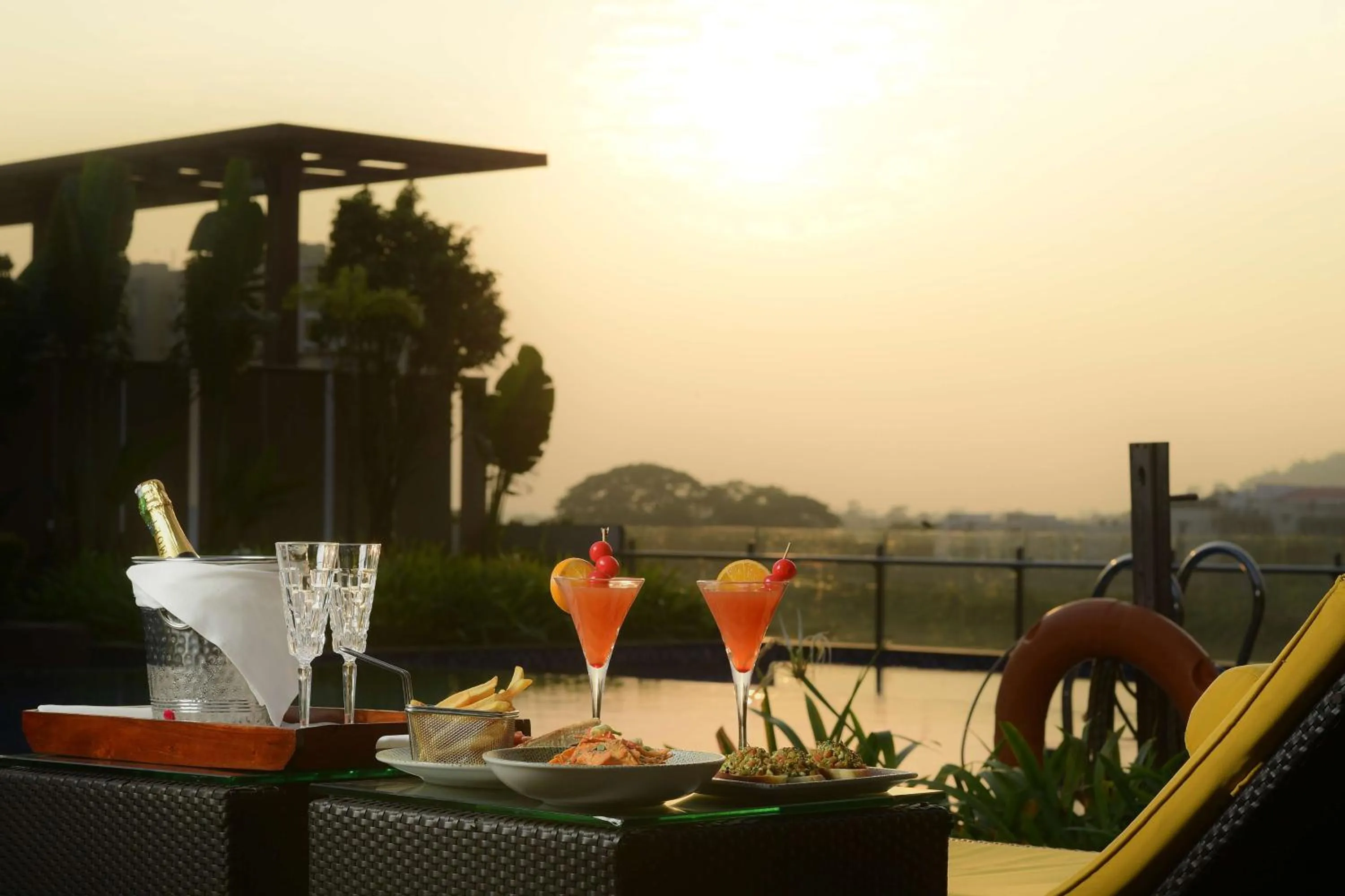 Pool view in Radisson Blu Hotel Guwahati