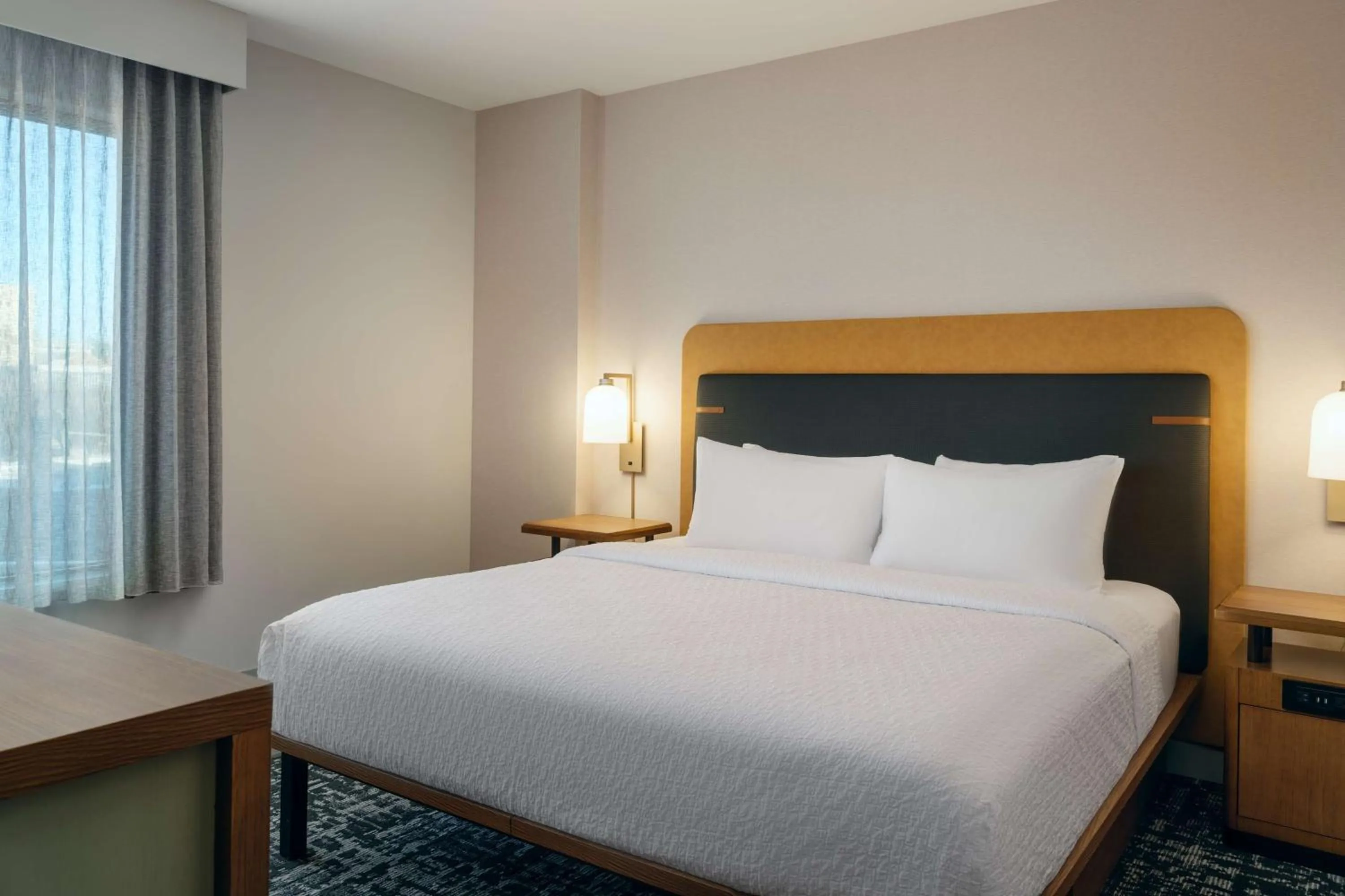 Bed in Homewood Suites By Hilton Raleigh Downtown