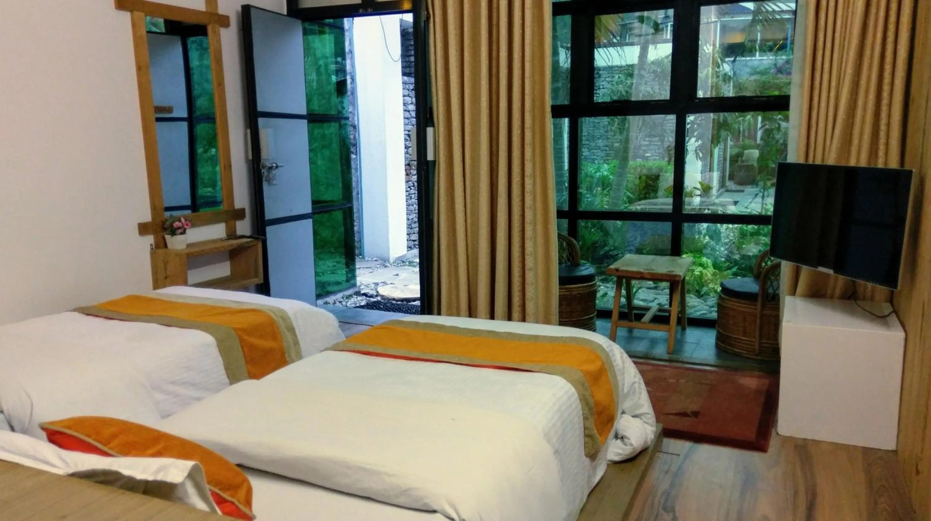 Bed in Gantavya Resort