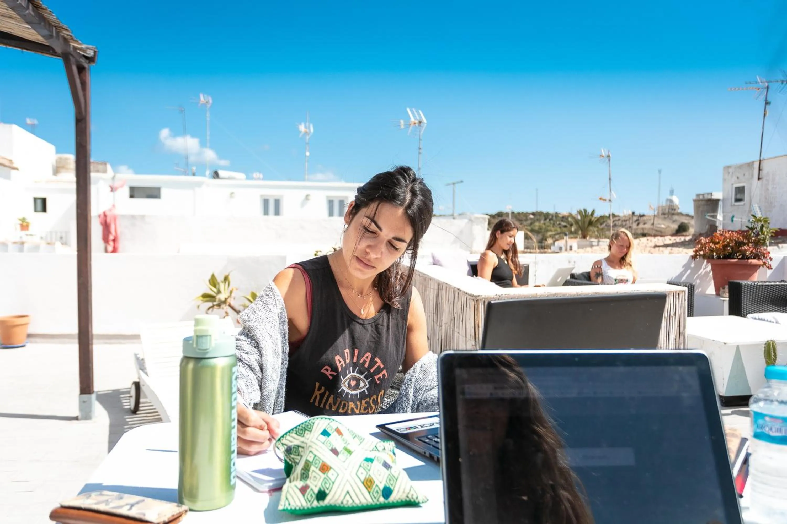 Balcony/Terrace in La Cocotera Boutique Hostel & Coworking