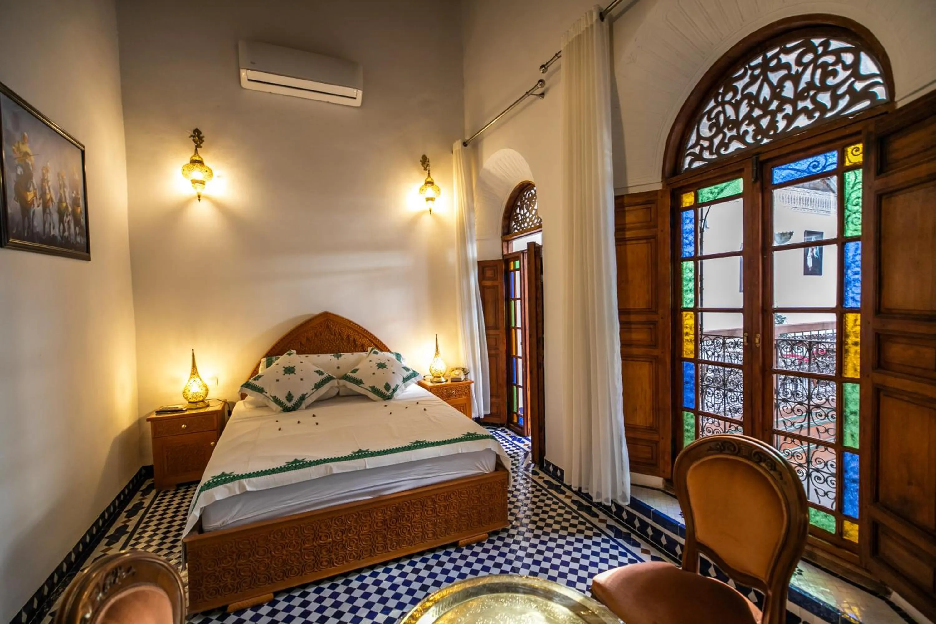 Bed in Riad Jamal