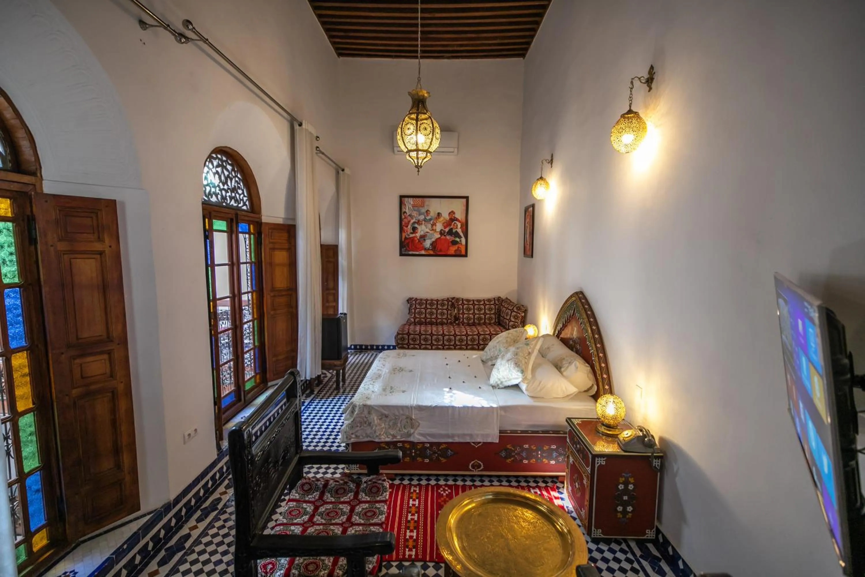 Bed in Riad Jamal