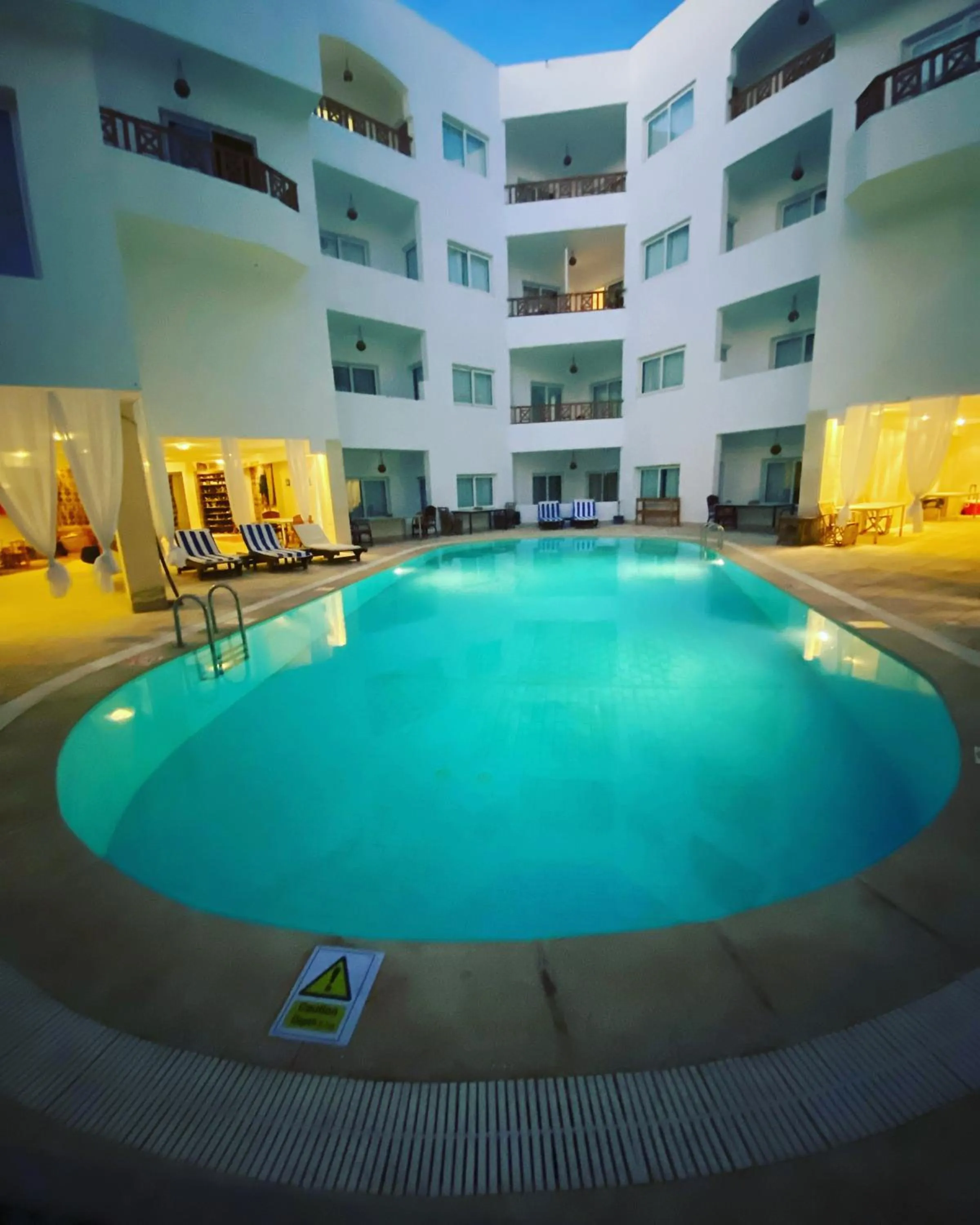 Pool view in Blue Vision Diving Hotel