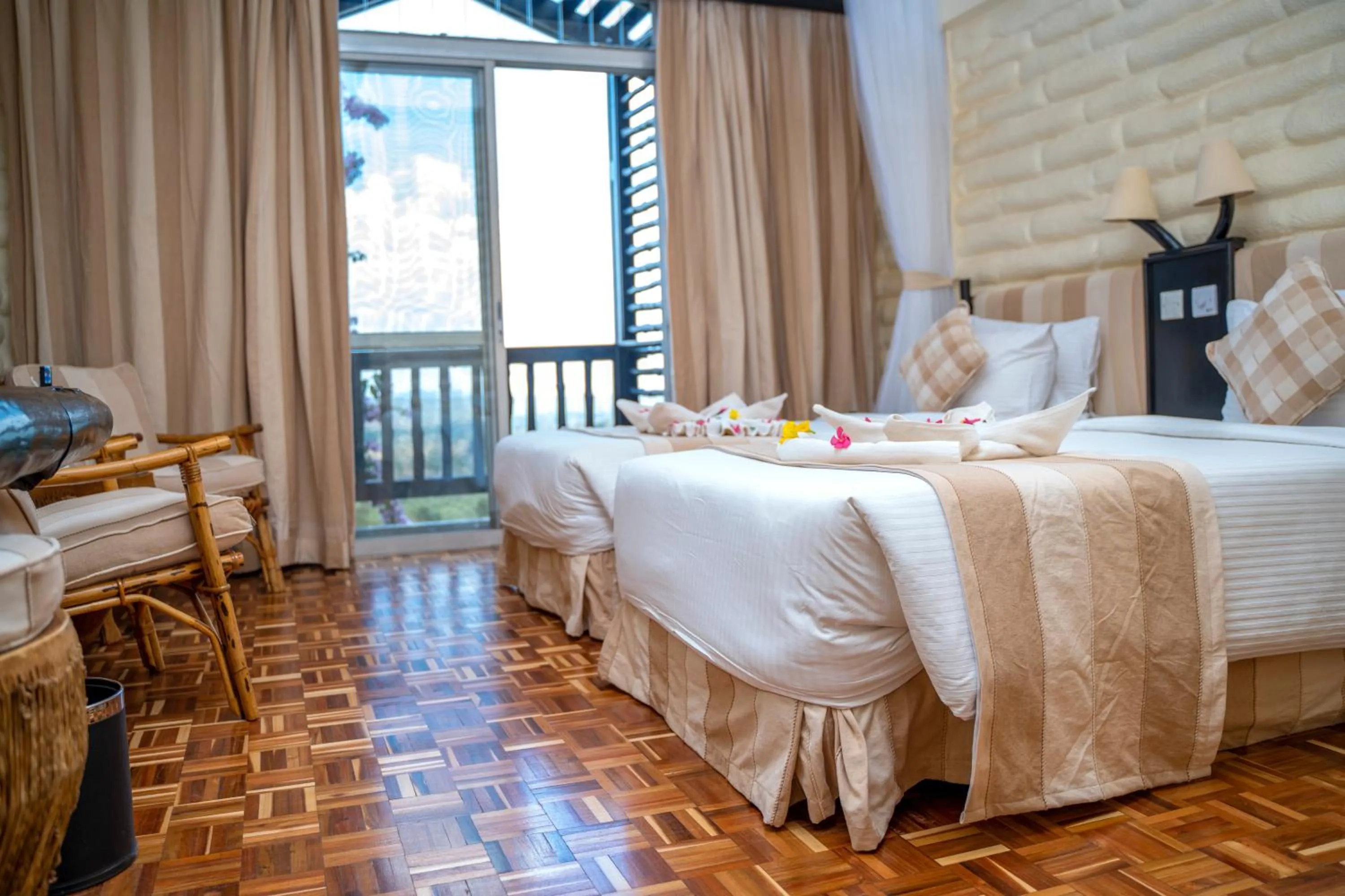 View (from property/room), Bed in Taita Hills Safari Resort & Spa