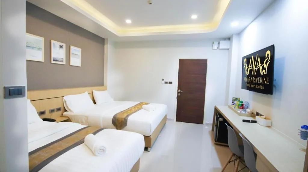 Bed in Aiyara Riverine Hotel, Nakhon Phanom