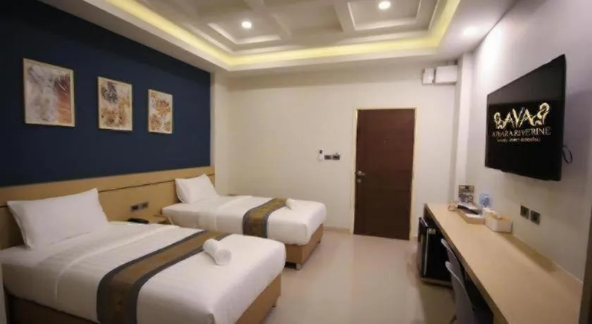 Bed in Aiyara Riverine Hotel, Nakhon Phanom