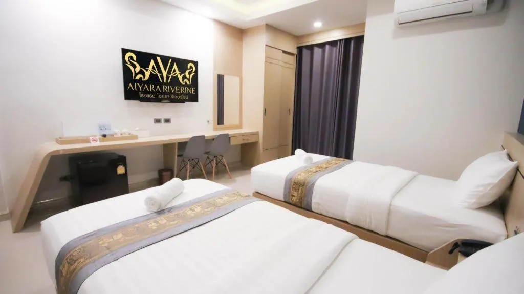 Bed in Aiyara Riverine Hotel, Nakhon Phanom