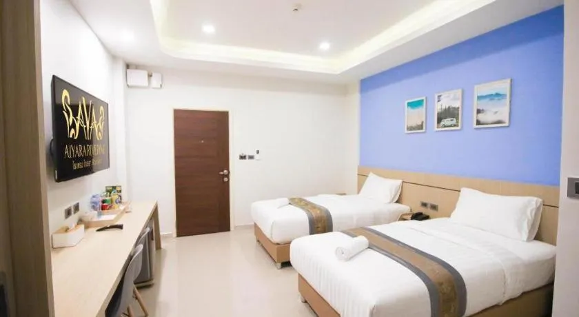 Bed in Aiyara Riverine Hotel, Nakhon Phanom