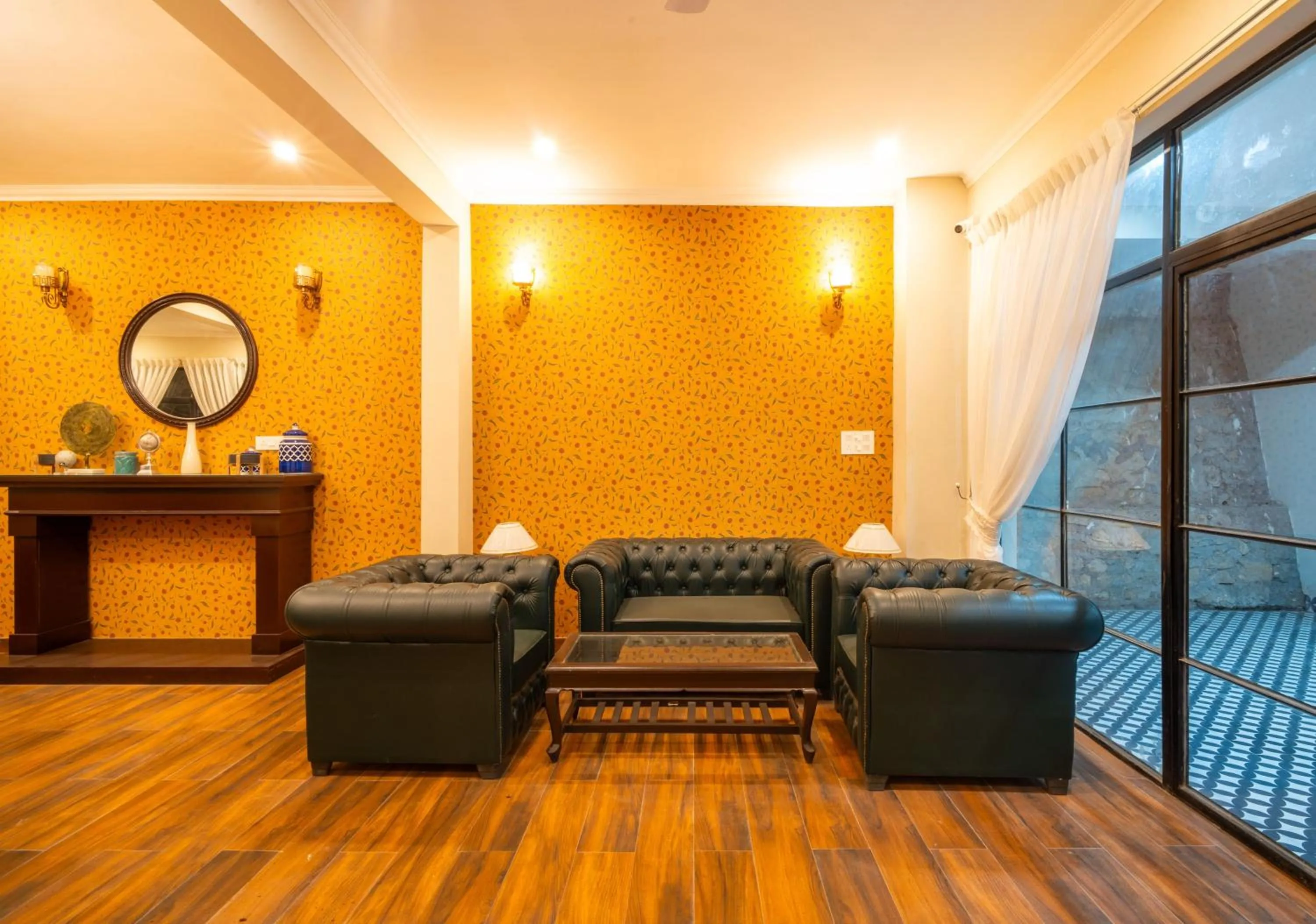 Seating area in Marten's Wilderness Retreat