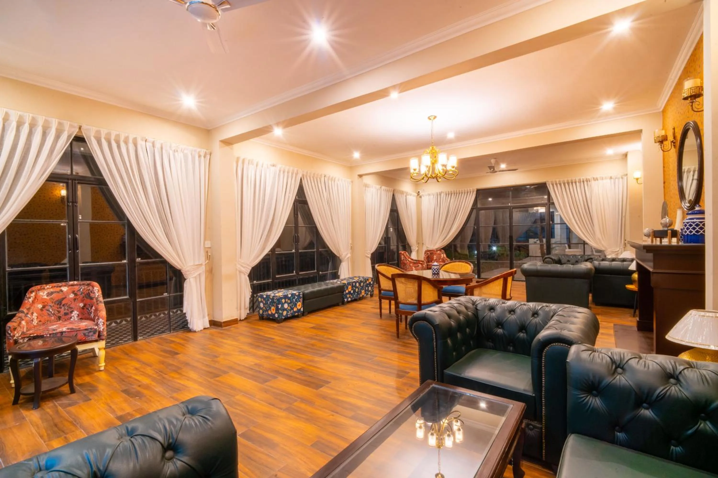 Seating area in Marten's Wilderness Retreat