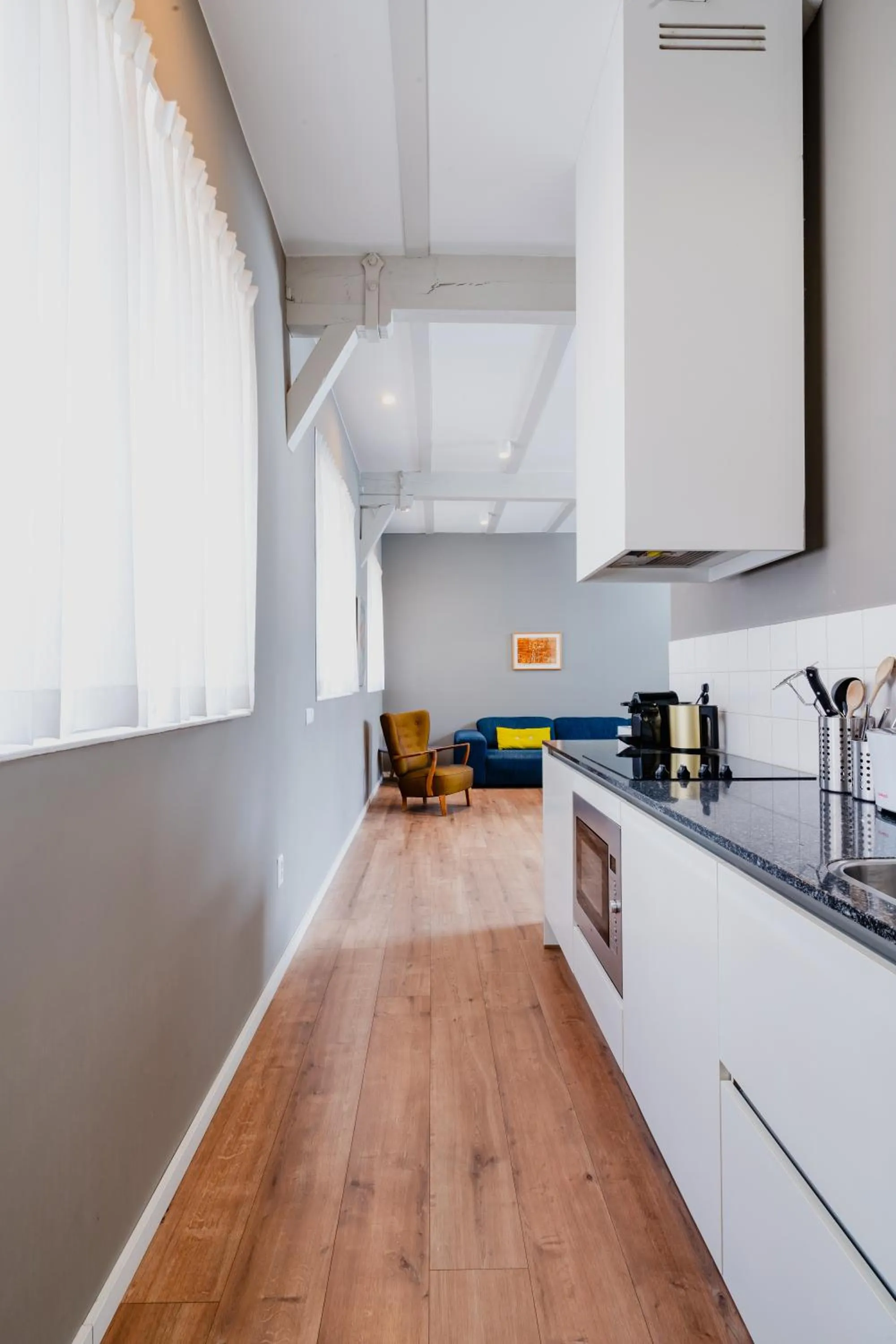 Kitchen or kitchenette in Apartments De Hallen